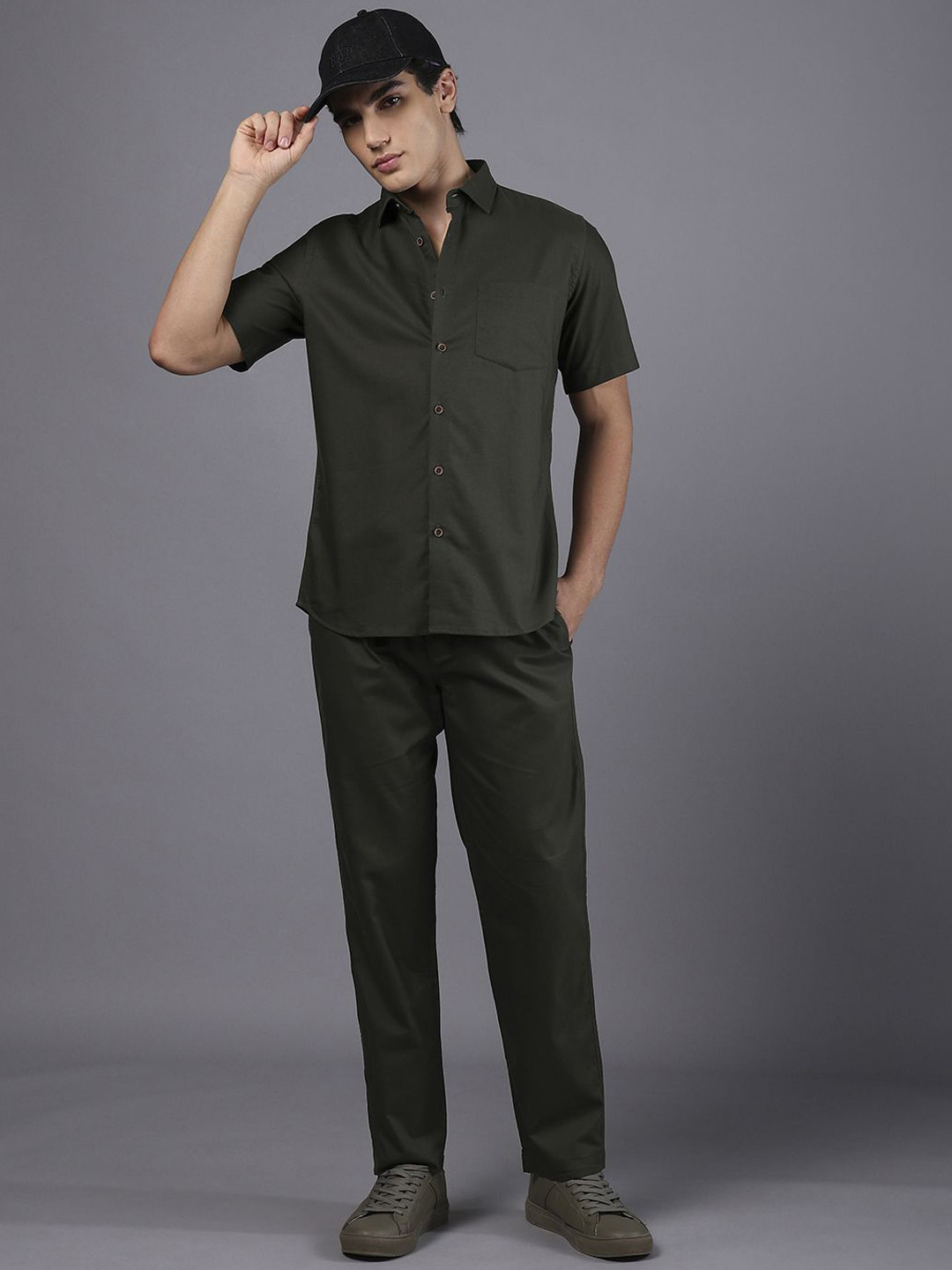 DON VINO Pure Cotton Shirt & Track Pants Co-Ord Set