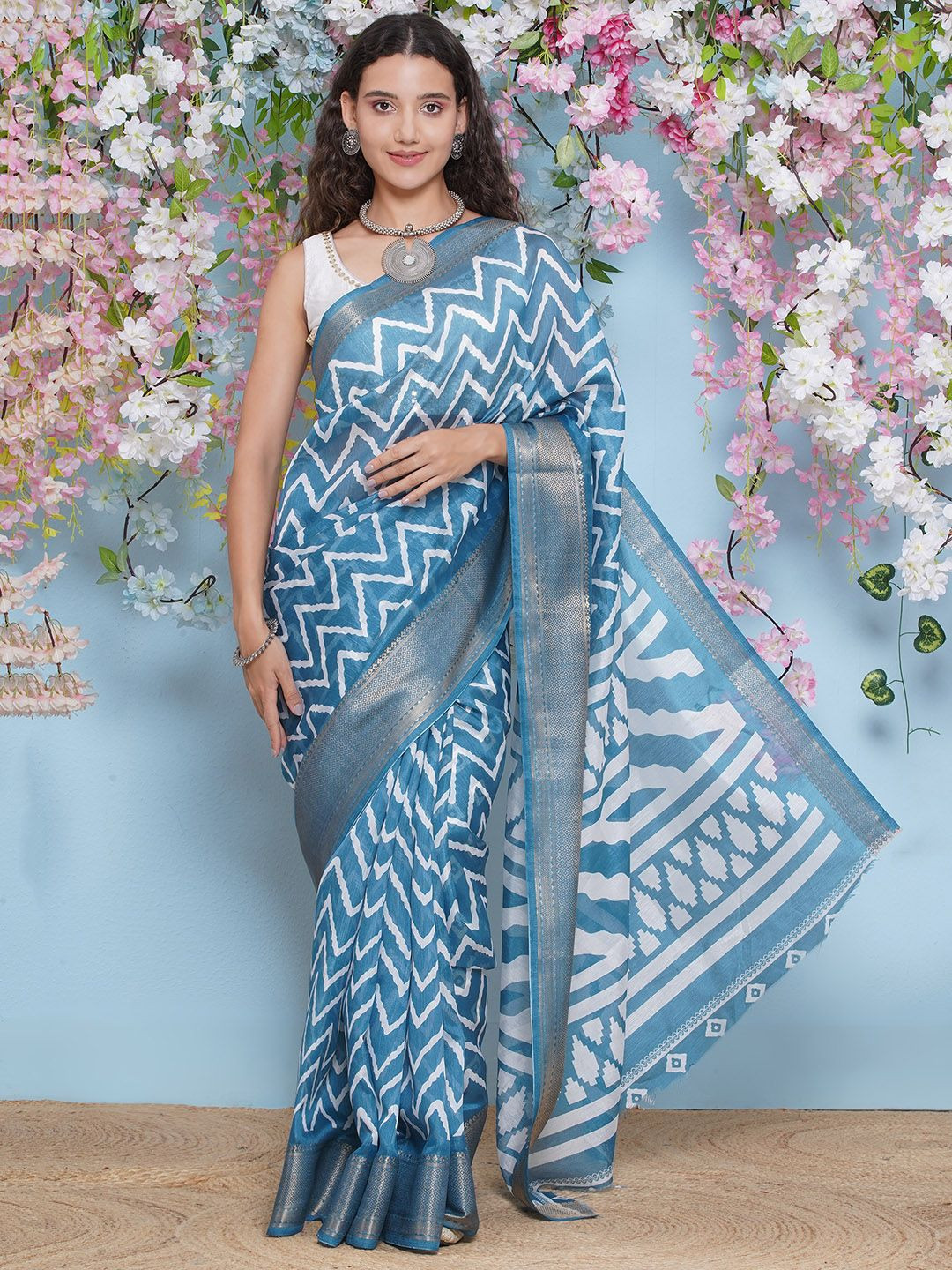 LABEL KASHI Zari Silk Cotton Saree