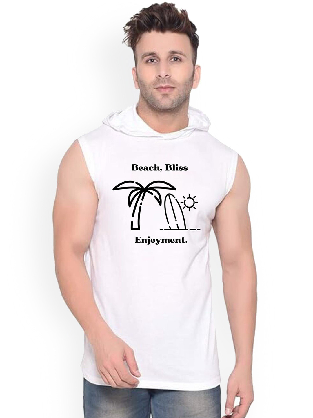 Fashnobic Beach Bliss Printed Cotton Gym Vests K__print-106_gym_vest_white