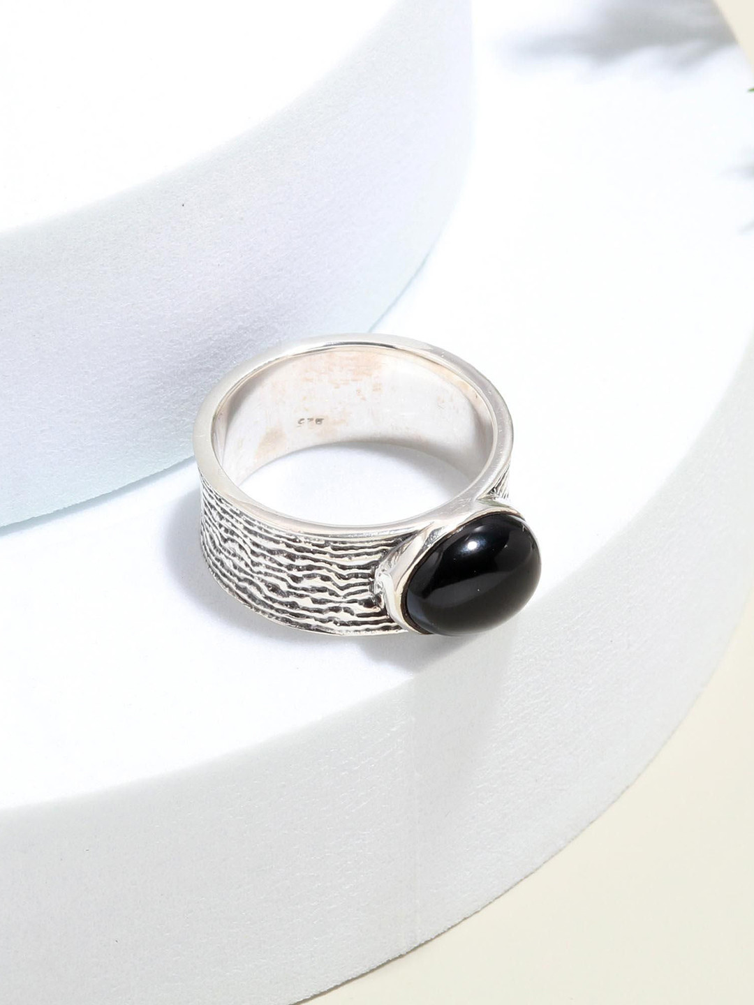 ORO ALMA Black Onyx Silver Ring