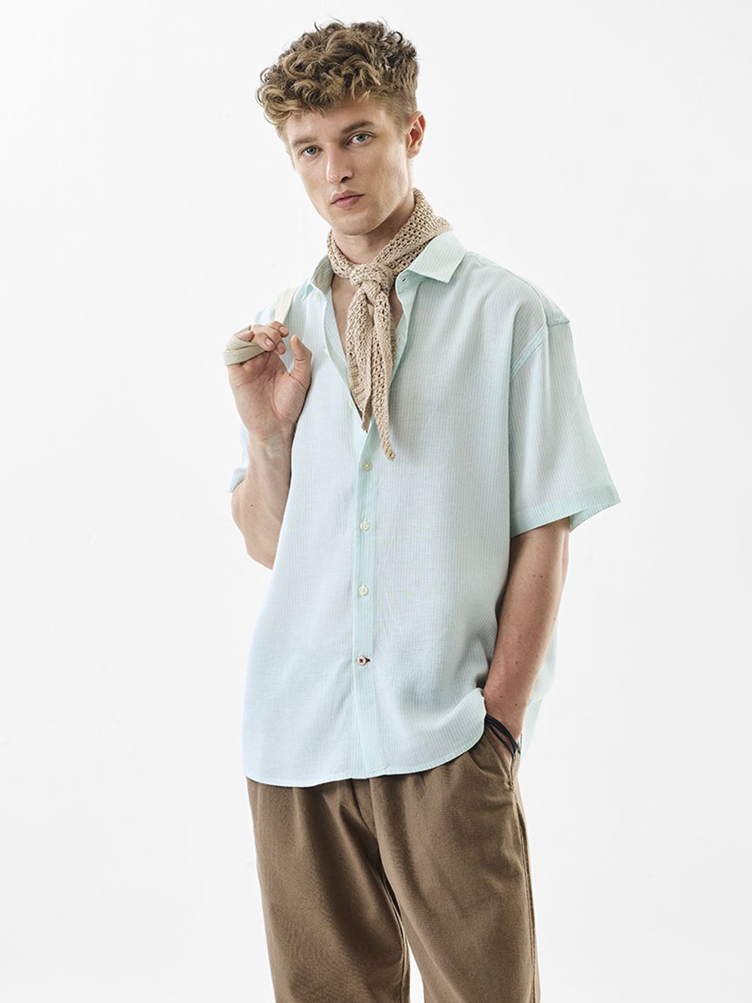 Snitch Striped Oversized Casual Shirt