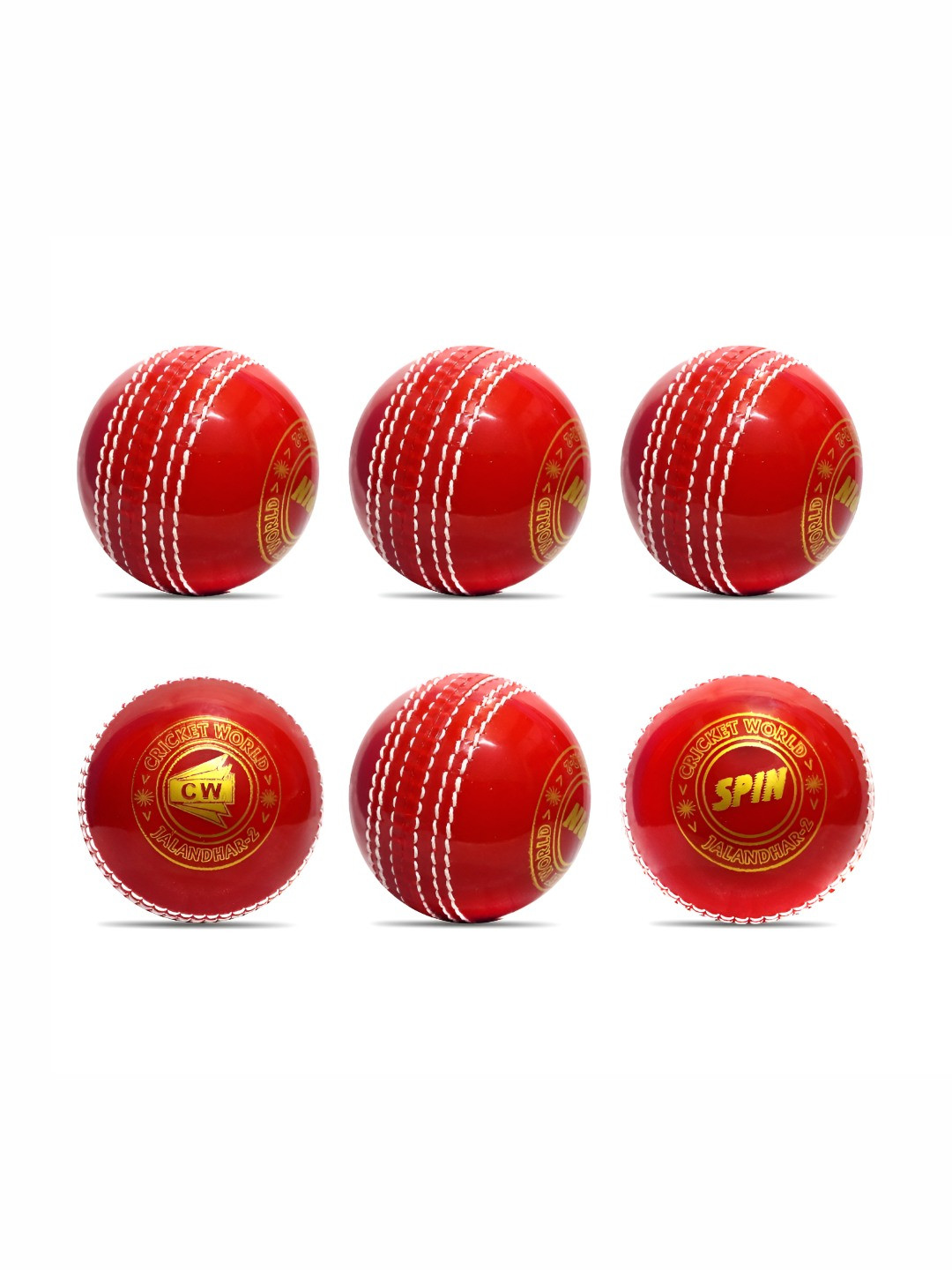 CW Pack Of 6 Spin Indoor Practice Cricket Balls