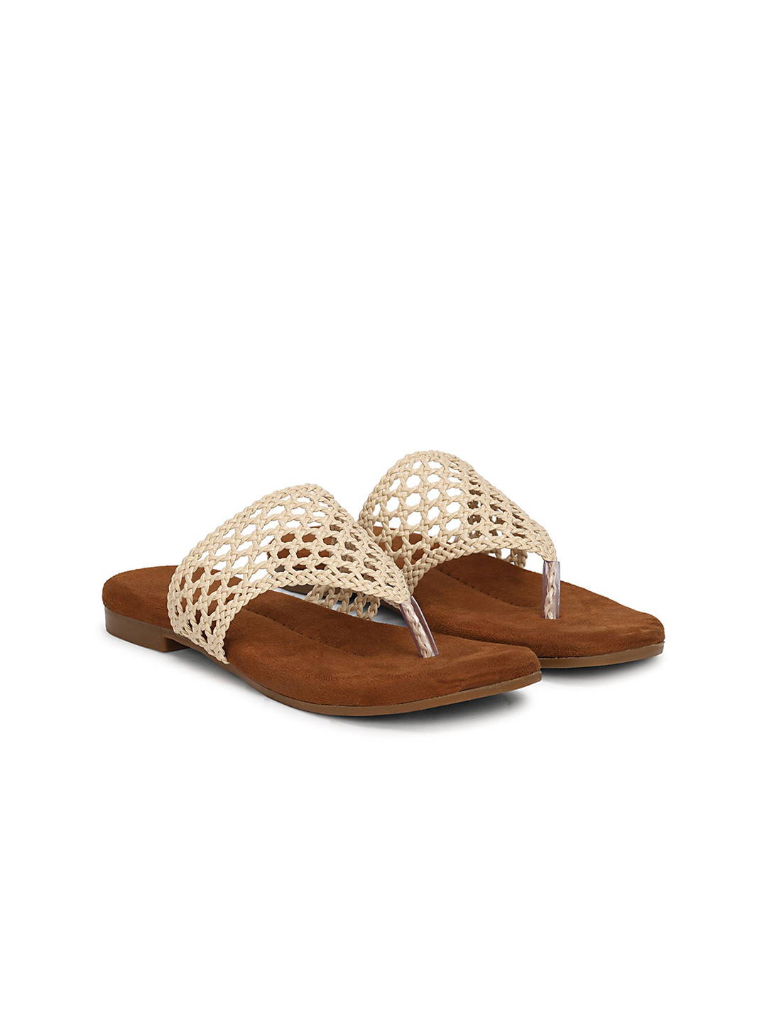 Ishransh Women Textured Open Toe Flats