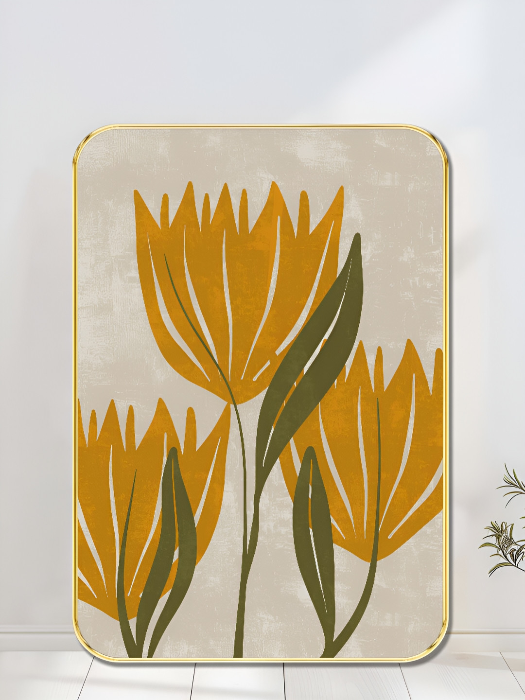Myntra Elegant Homes Floral Printed Portrait Rectangle Paintings Wall Art-18 x 24In