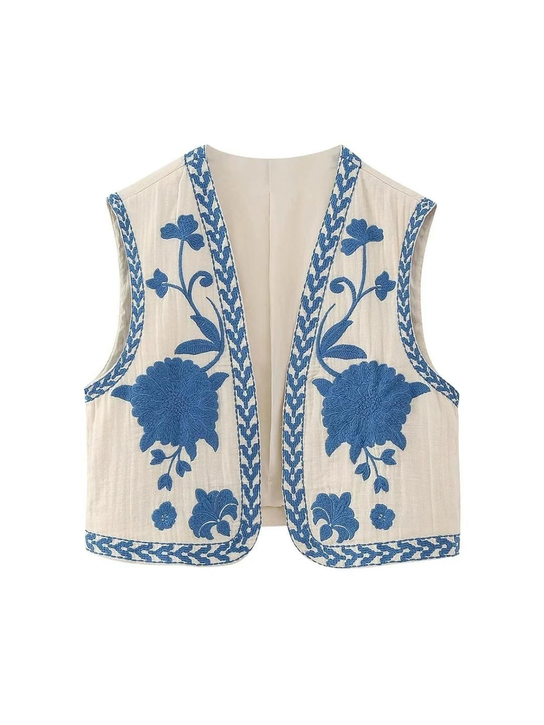Miss Mosa By Akanksha  Sarai Statement Cotton Vest Top