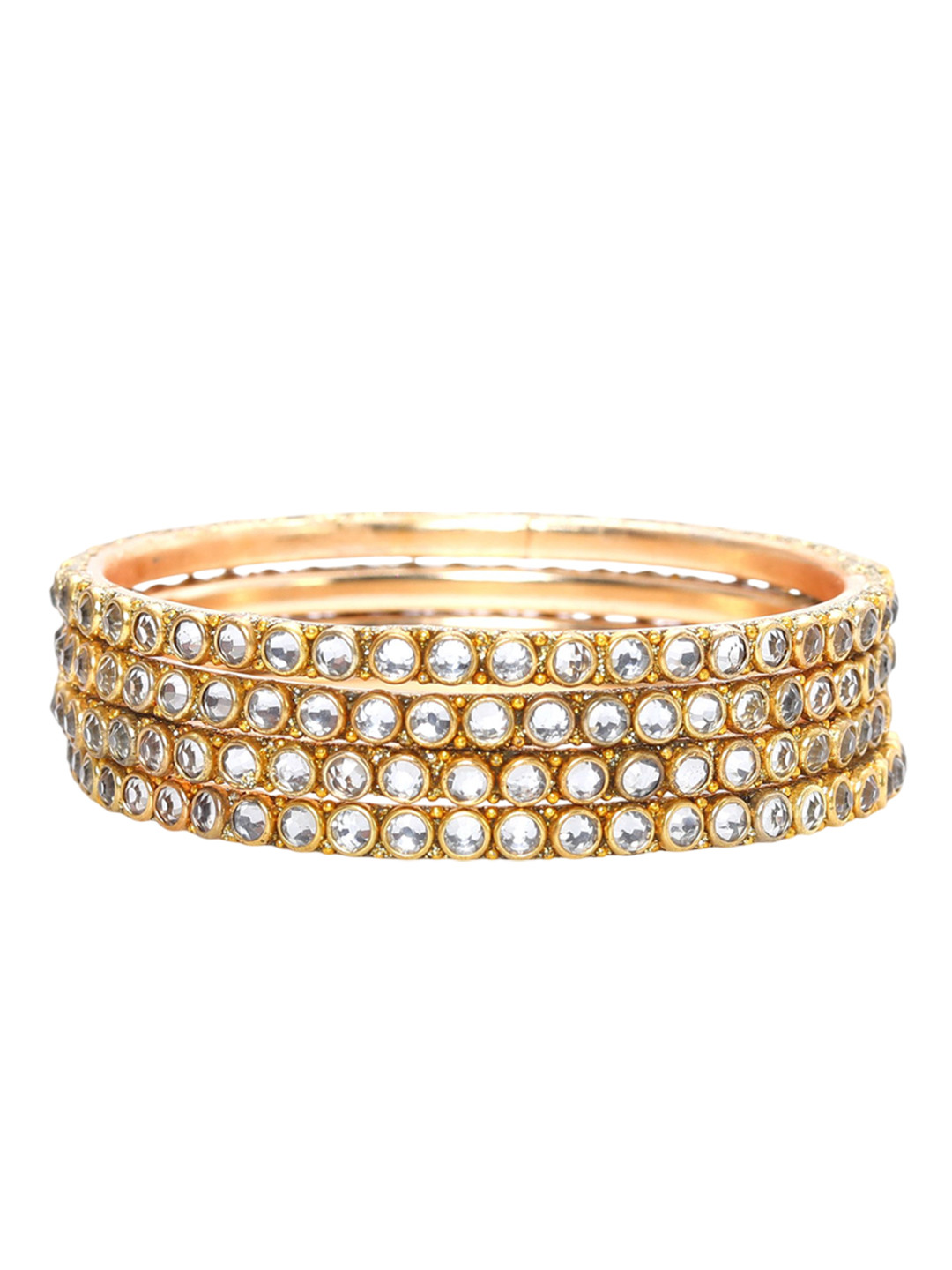 KOTTIAR CREATIONS Set Of 8 Stone Studded Bangles