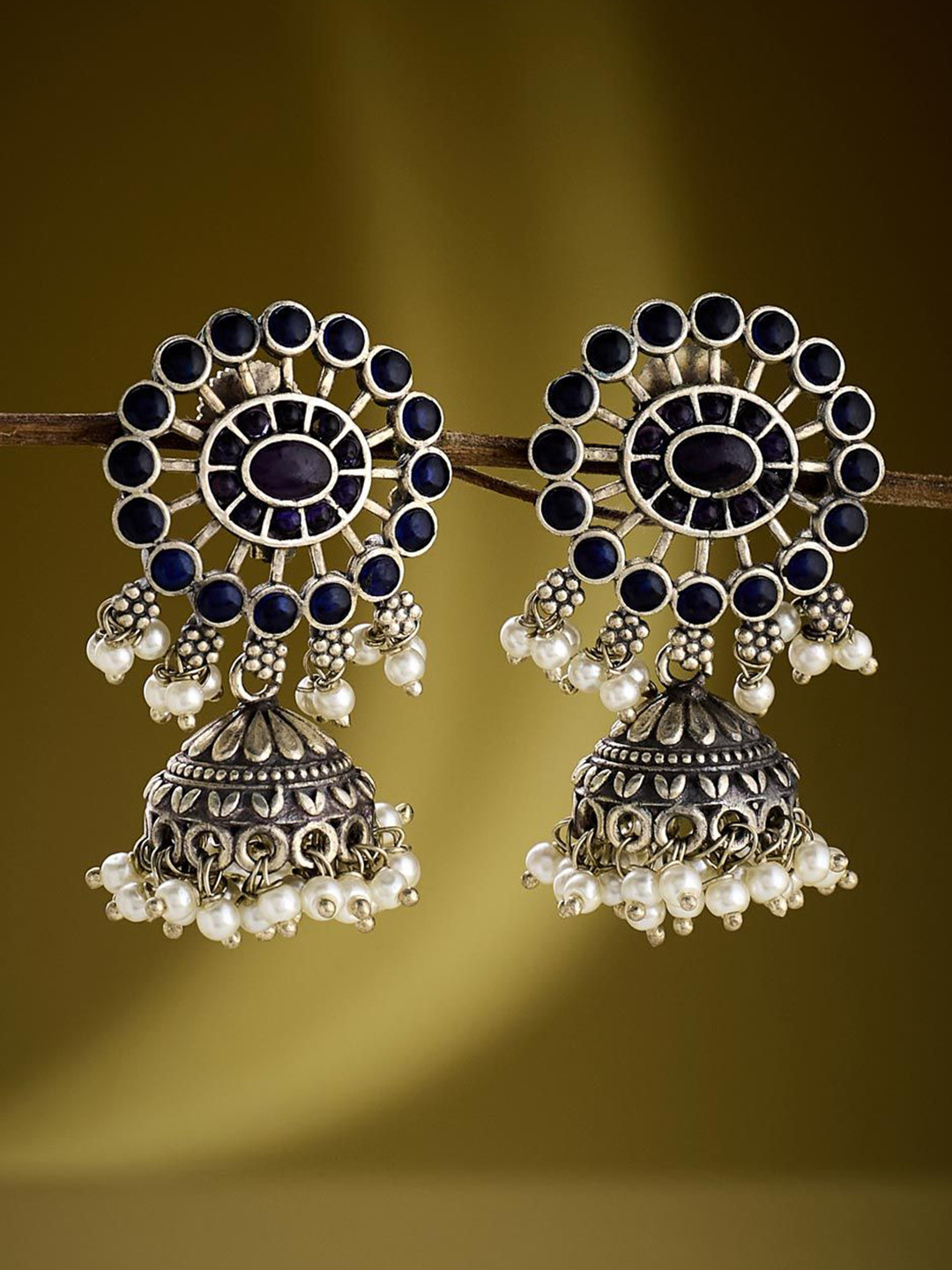Fabindia Metal Dome Shaped Jhumkas