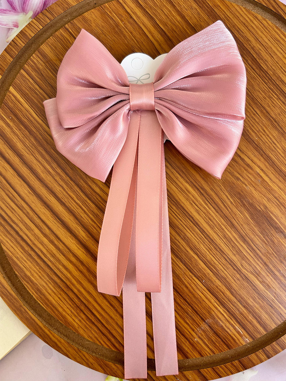 Radhya Accessories Women Bloom Ribbon Hair Bow Clip