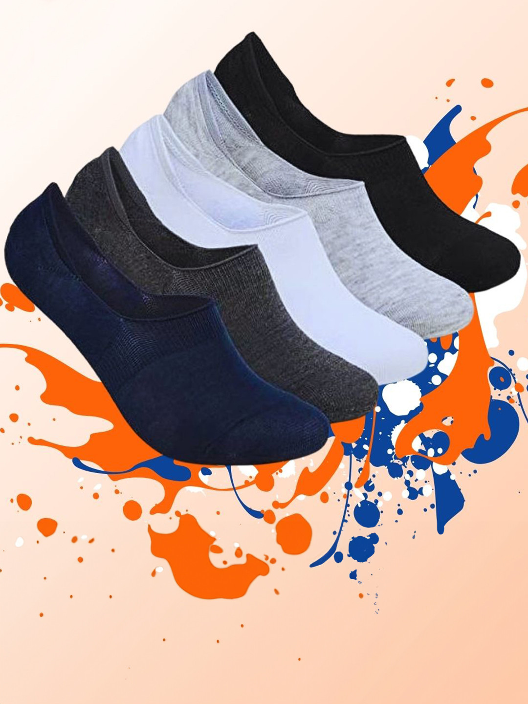 MJE Pack Of 5 Shoe Liners Socks