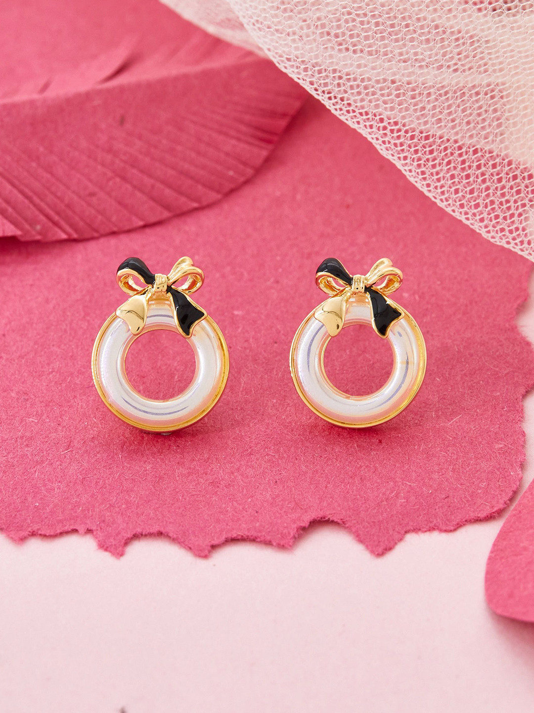 GC Jewelery Copper Gold-Plated Chunky Circular Studs