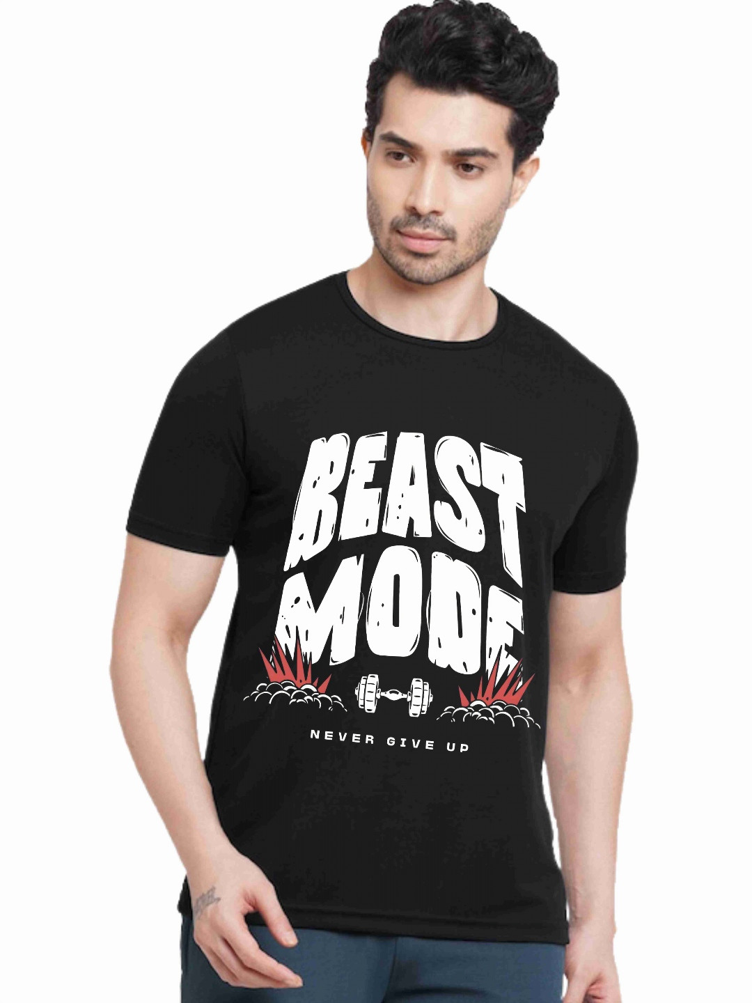 Hatke Trends Typography Printed Round Neck Pure Cotton T-Shirt