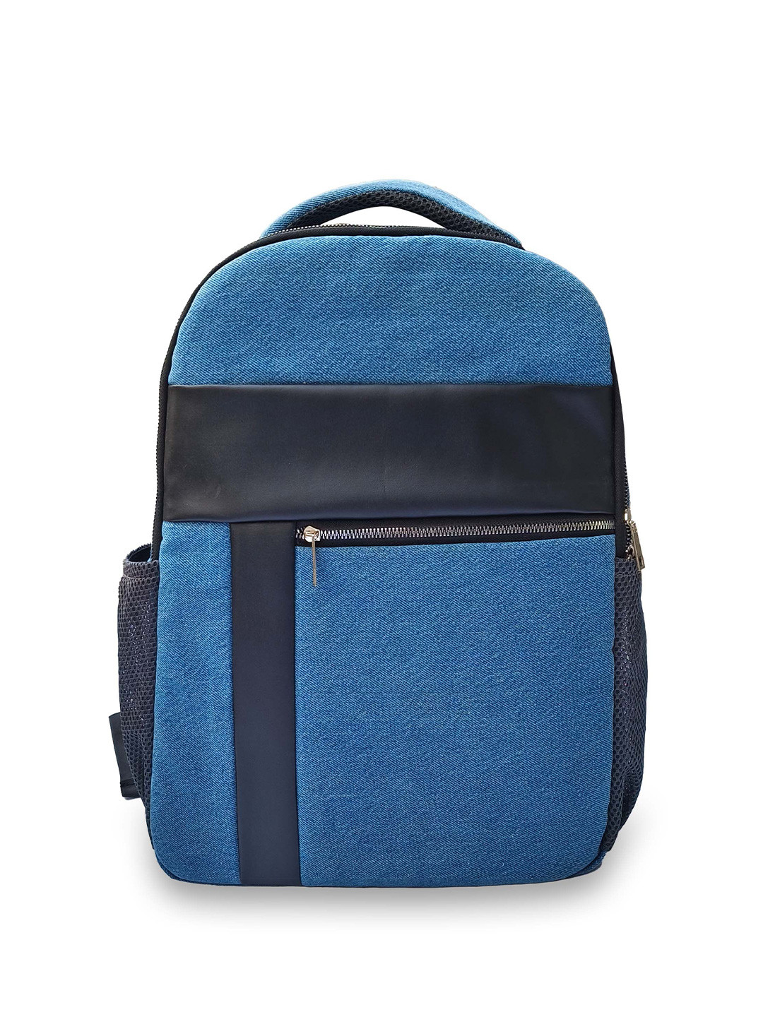 The Purani Jeans Colourblocked Denim Pro Laptop Backpack