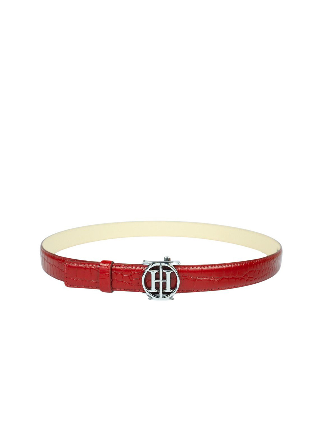 House of Inara Women Textured Leather Belt