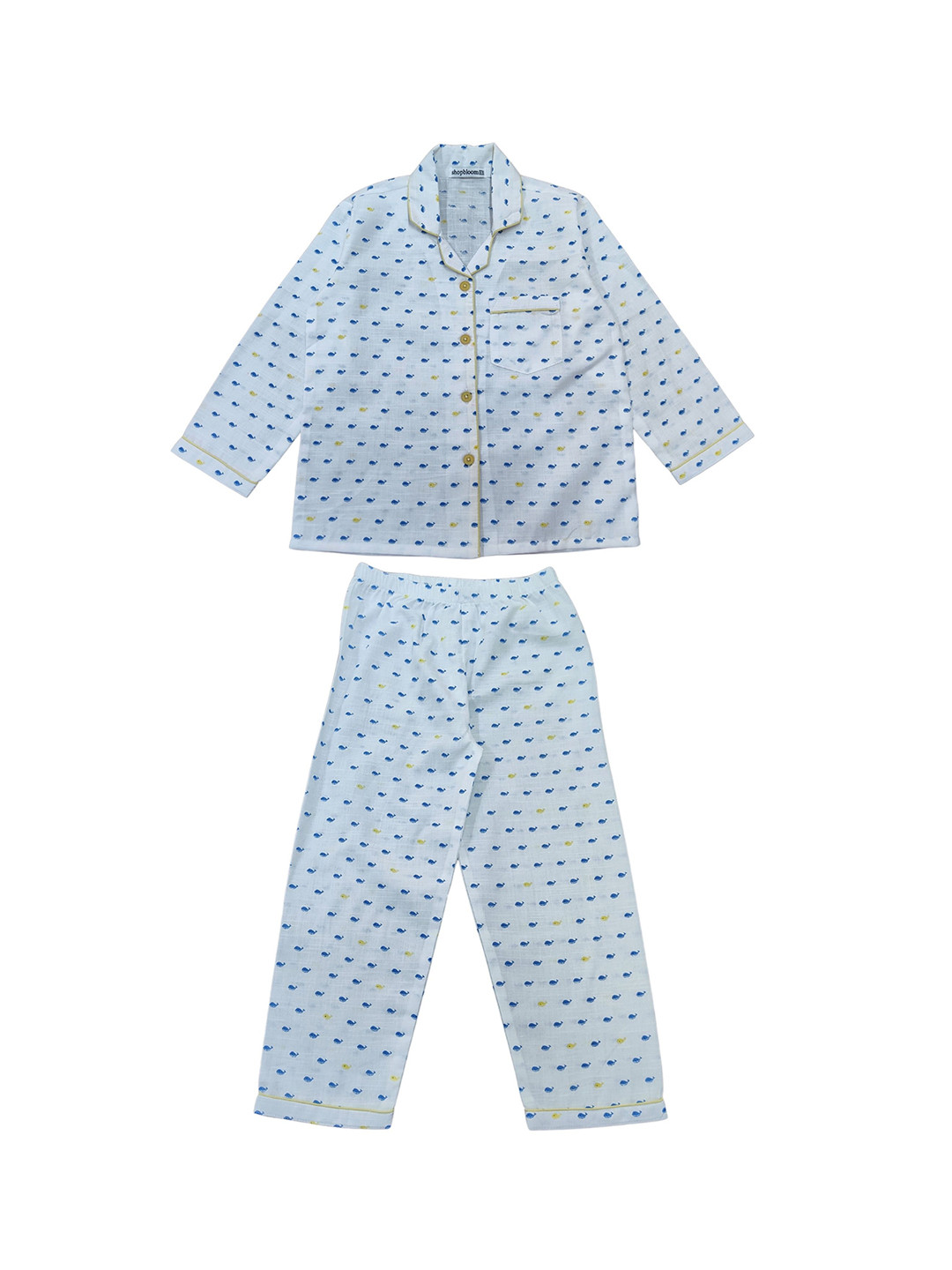 shopbloom Unisex Kids Animal Printed Shirt & Pyjamas Night suit