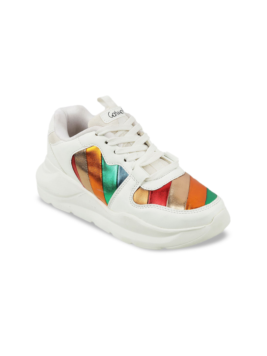 Catwalk Printed Lace-Ups Round Toe Sneakers