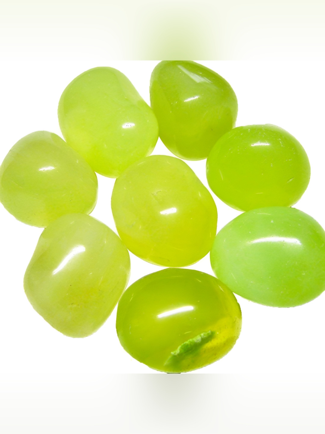 VANNEF Parrot Green Glossy Onyx Pebbles Stones for Home Table Decoration & Vase Filler