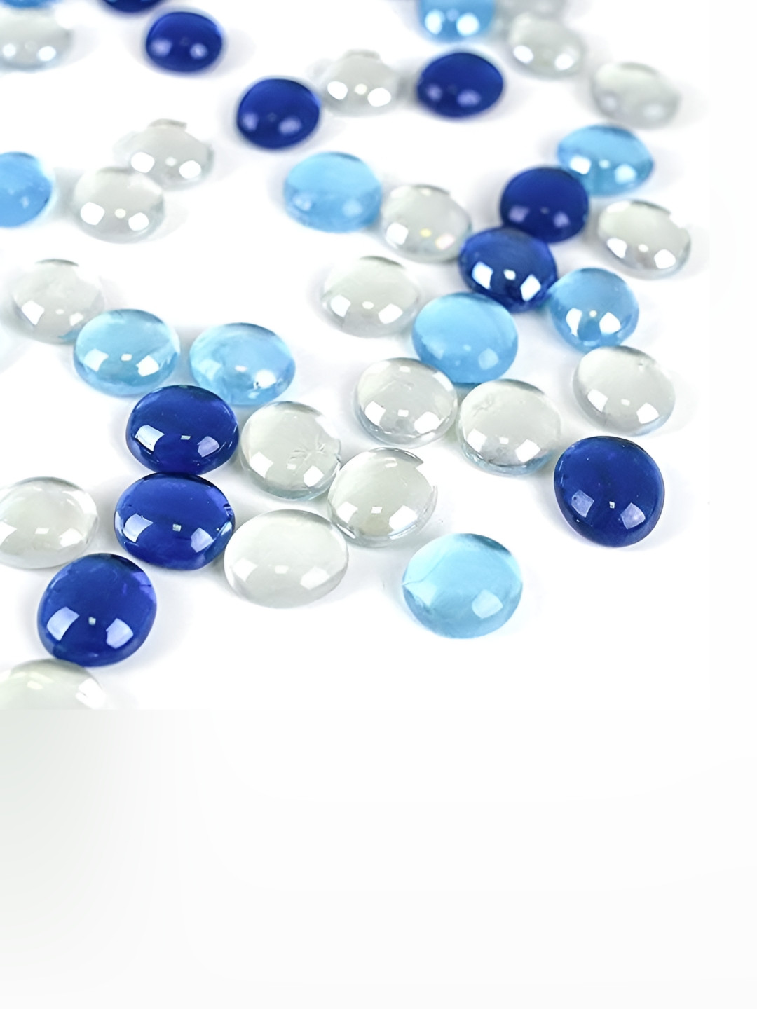 VANNEF(r) Blue & AquaBlueDecorative Glossy Glass for Vase Fillers Home Decor