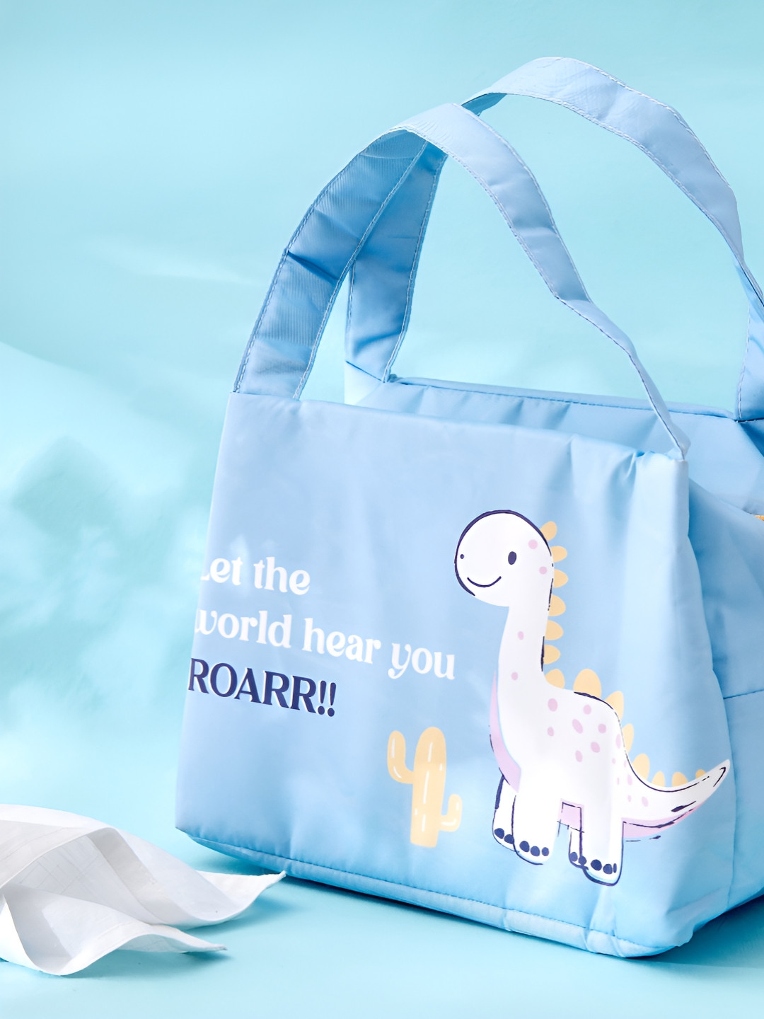 Home Centre Regular Easy to Clean Fabric Dinosaur Print Lunch Bag