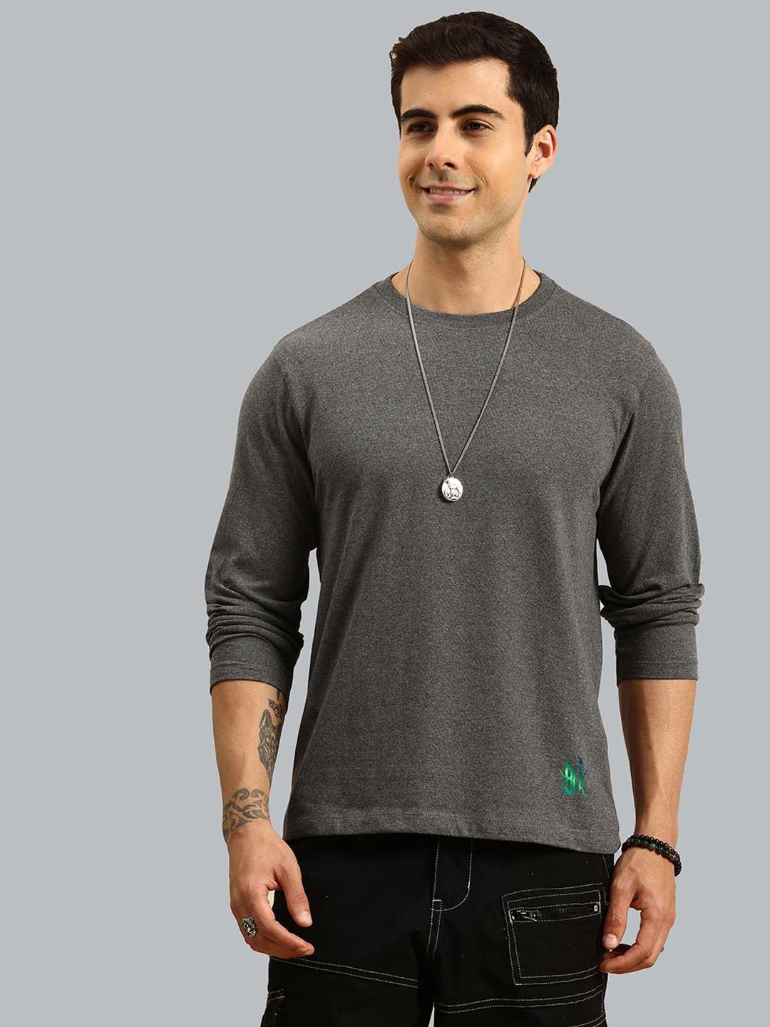 THE BEETEL HOUSE Round Neck Full Sleeve Regular Fit Tshirt