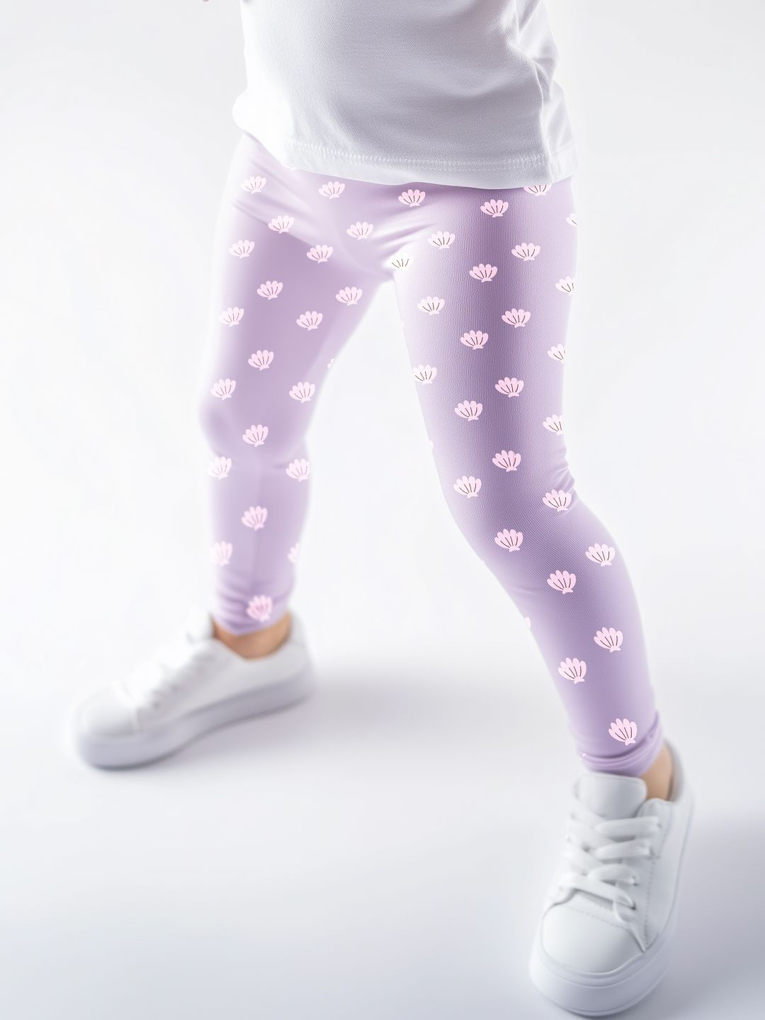 Nauti Nati Girls Cotton All-over Printed Leggings