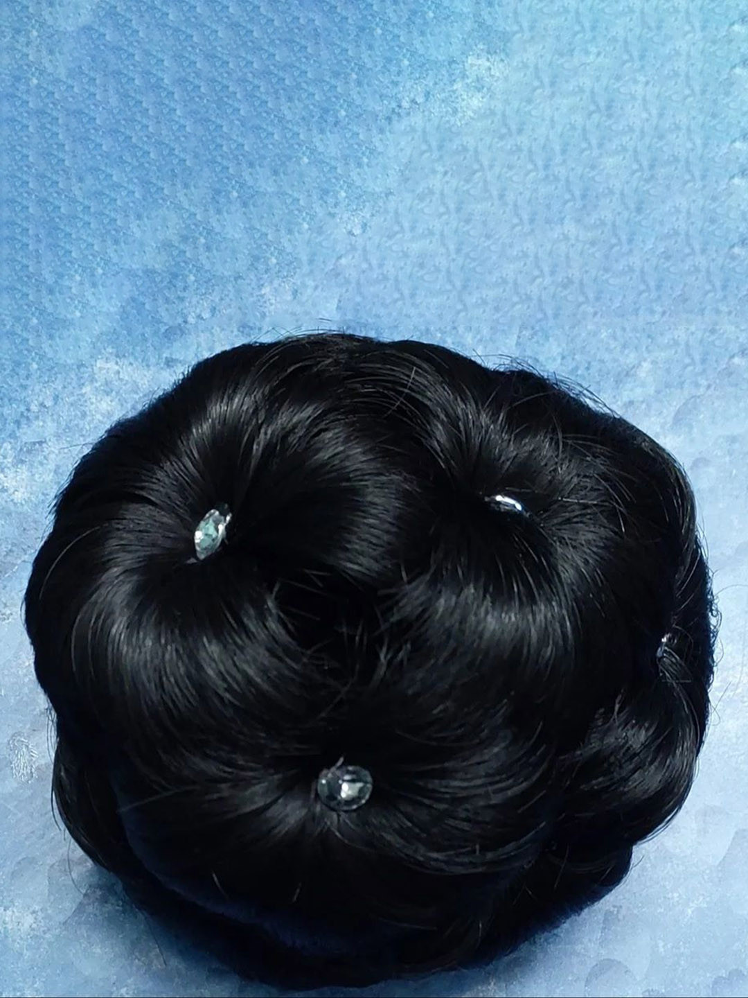 AHS Artificial Hair Bun With Stone Work