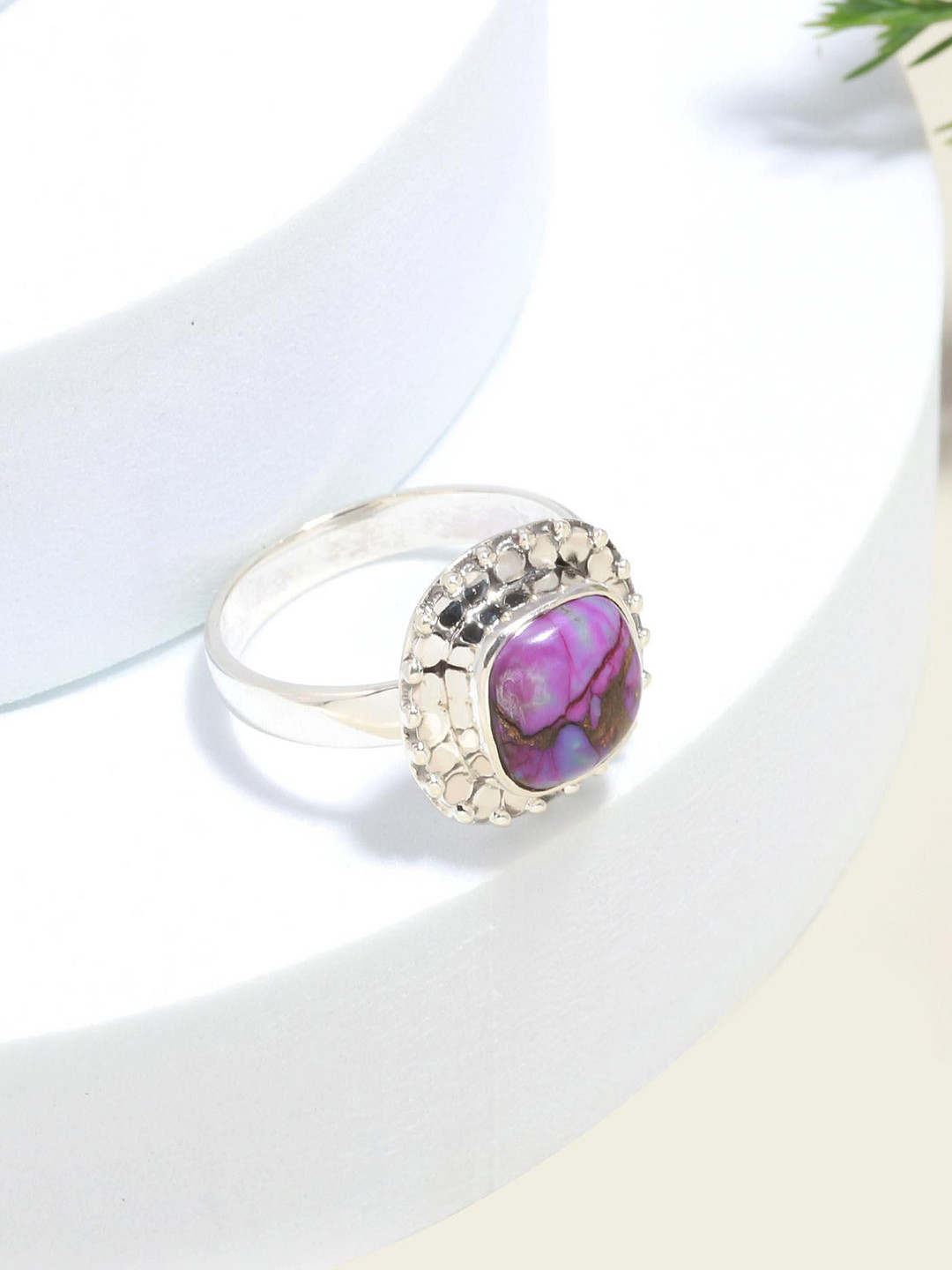 ORO ALMA Majestic Purple Copper Turquoise Silver Ring