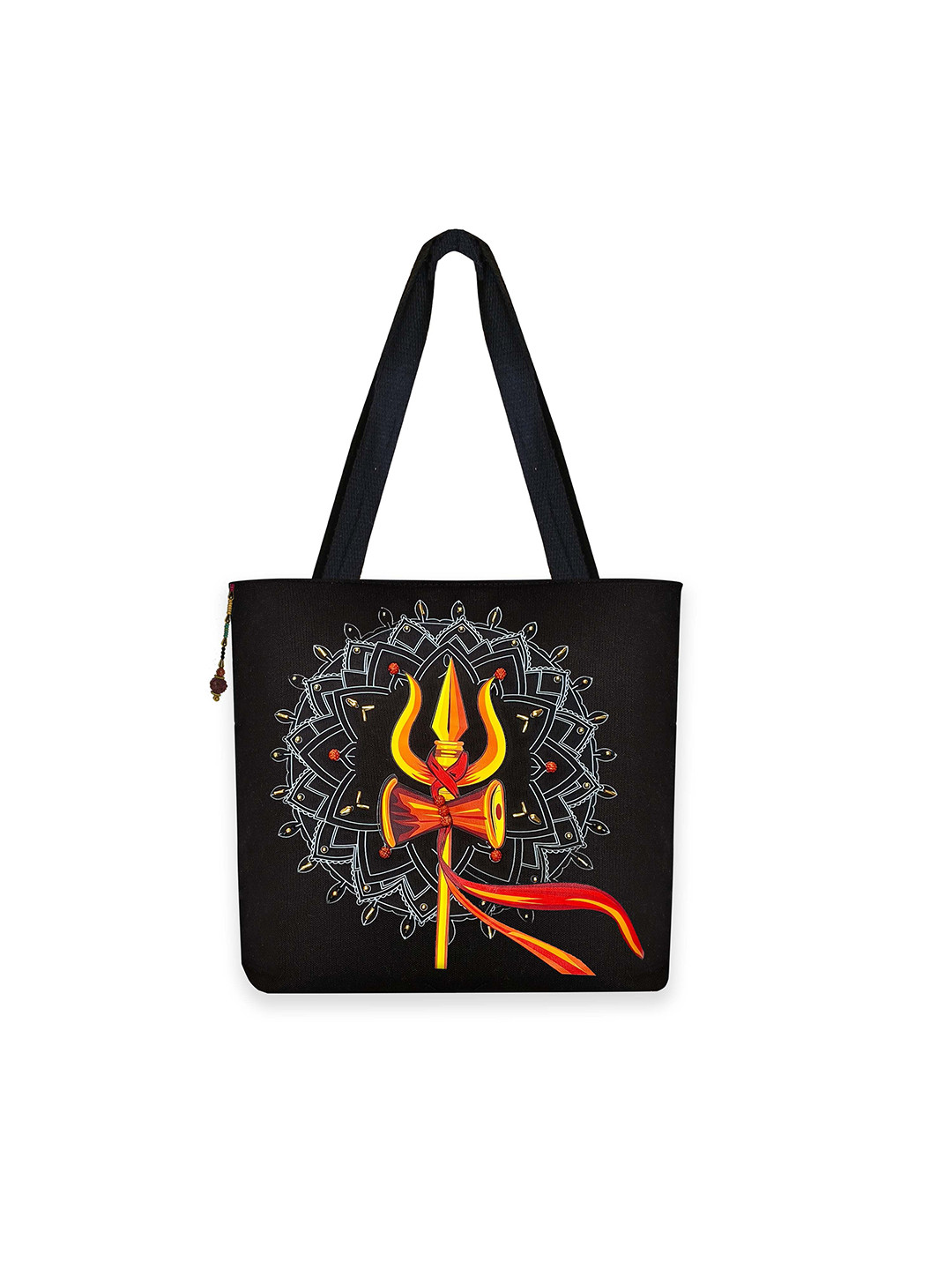 The Purani Jeans Trishul Printed Shopper Canvas Tote Bag