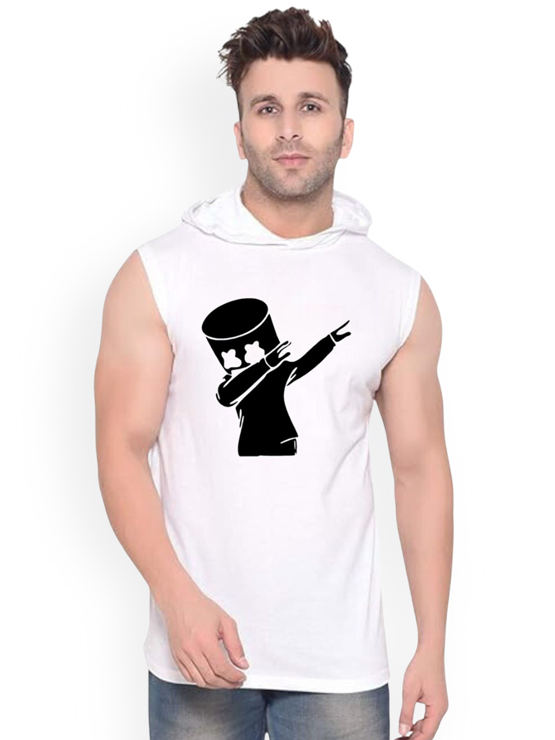 Fashnobic Men Trendy marshmallow Printed Pure Cotton Gym Vest K__print-2_gym_vest_white