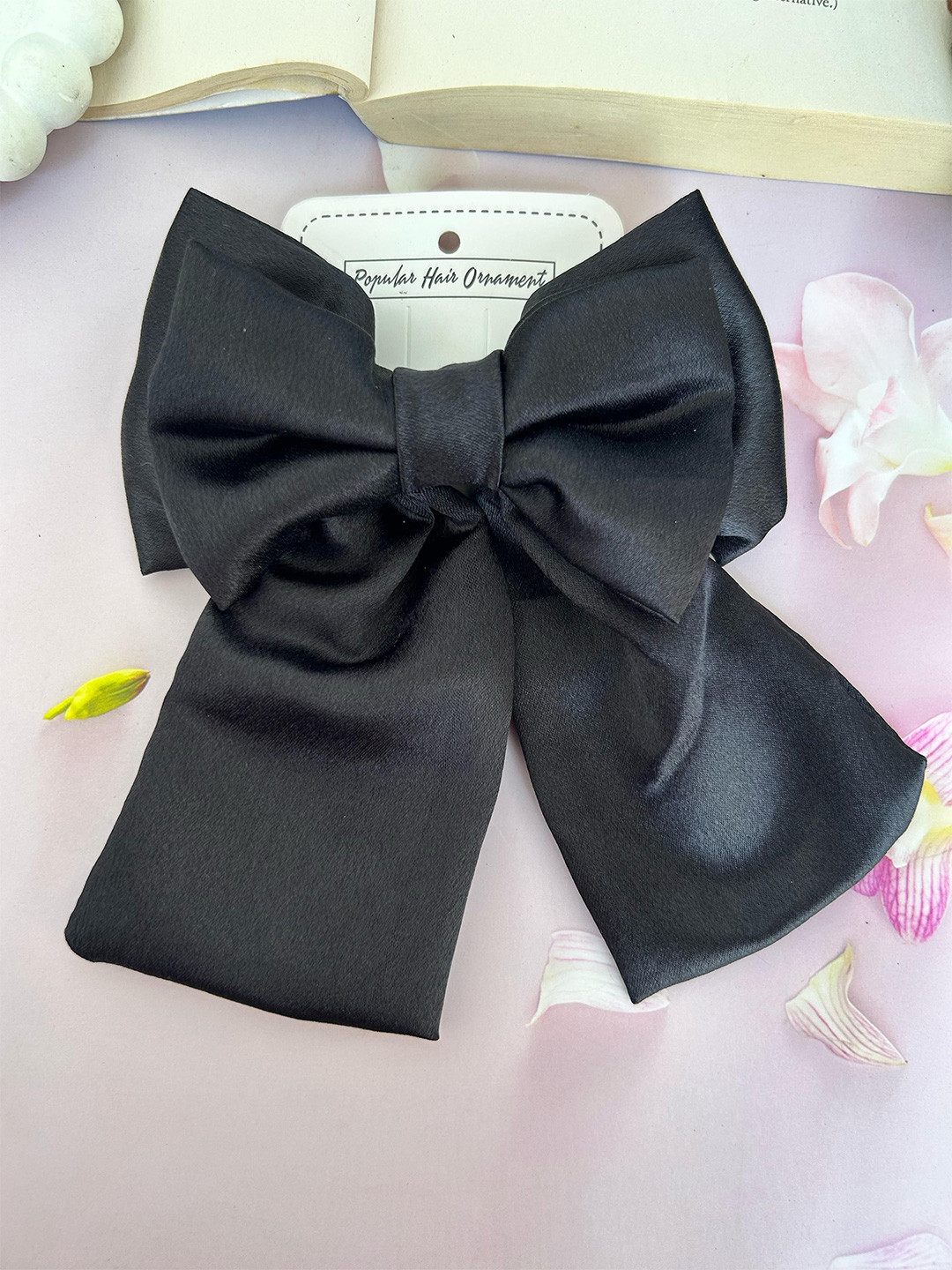 Radhya Accessories Satin French Hair Bow Clip