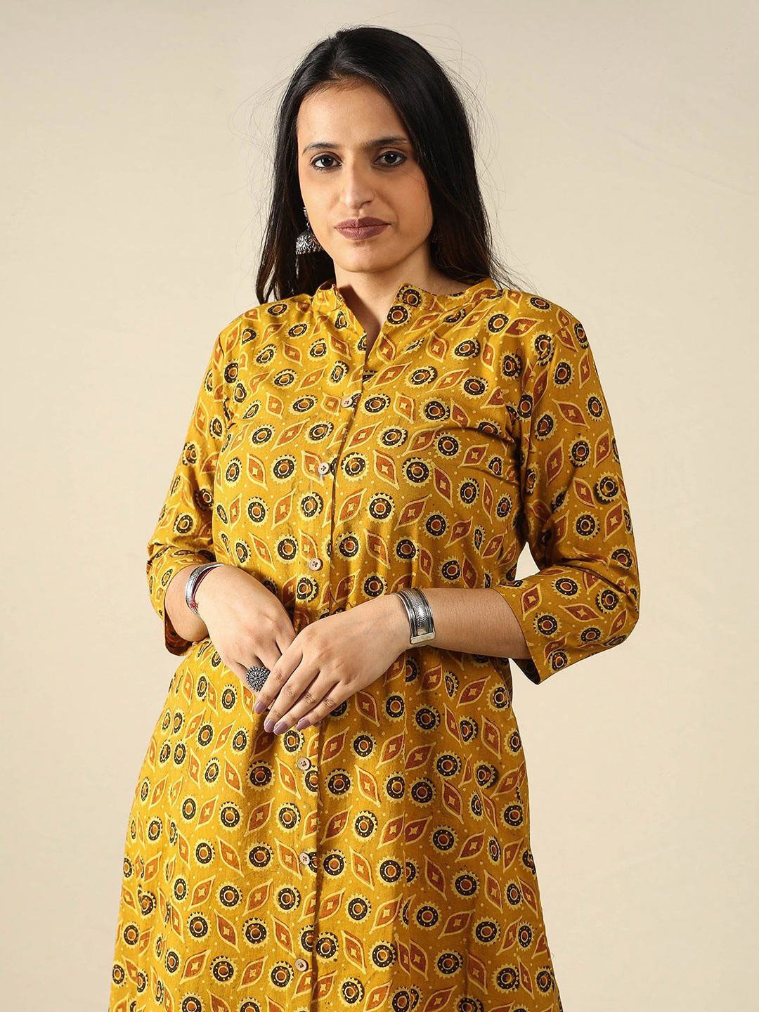 iTokri Women Tribal  Printed  Regular Aline Ankle Length Kurta