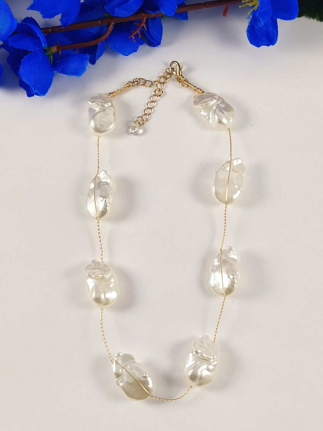 Jewelz Women Baroque Charm Single-Strand Necklace