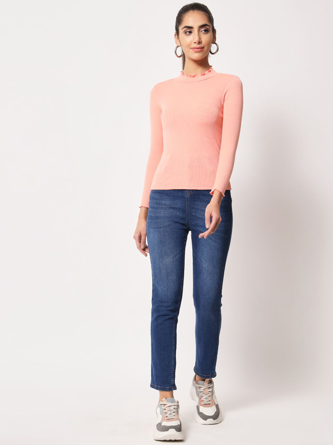 LE BOURGEOIS High Neck Pure Cotton Top