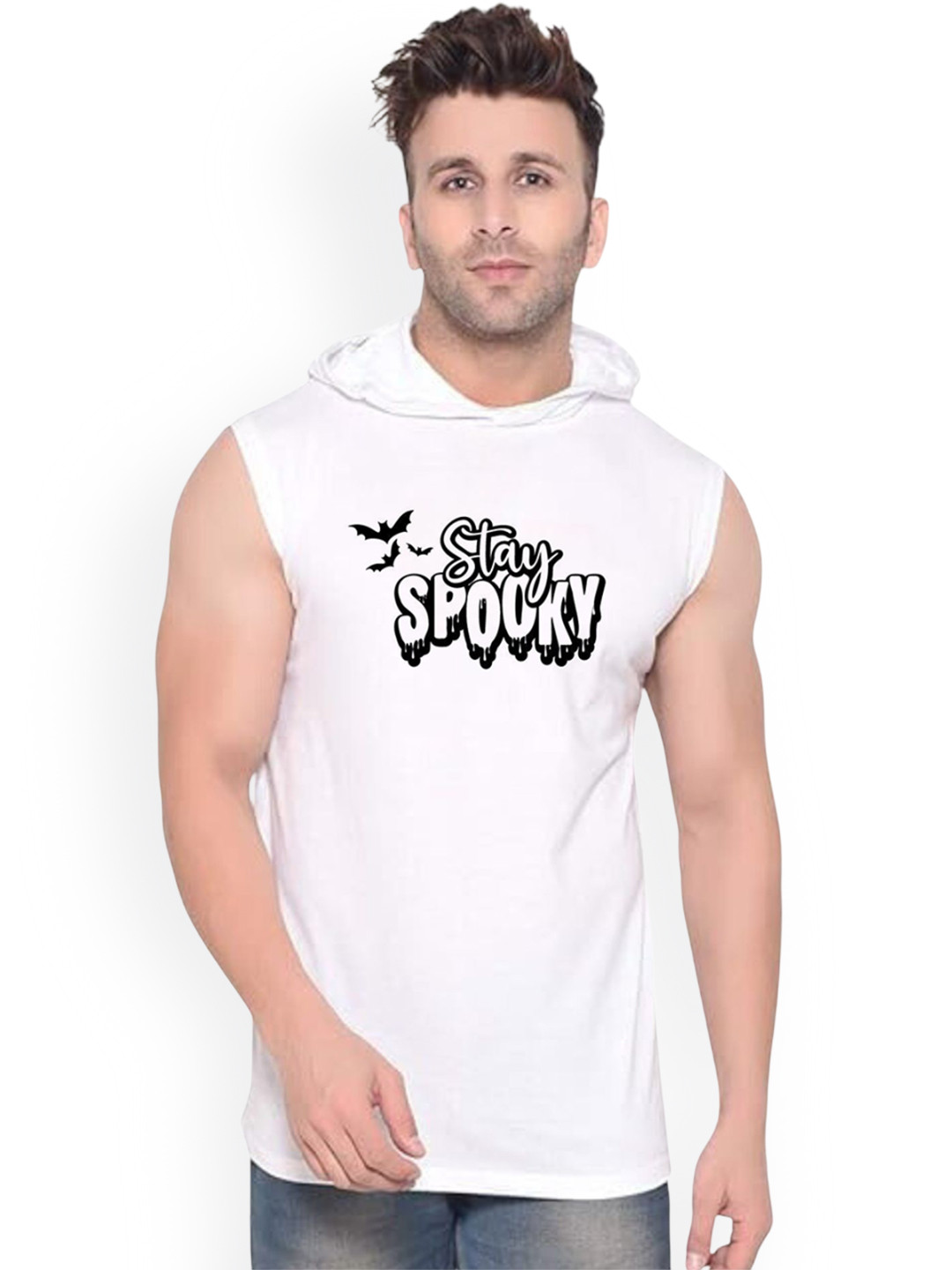 Fashnobic Men Stay Spooky Printed Gym Vest K__print-71_gym_vest_white
