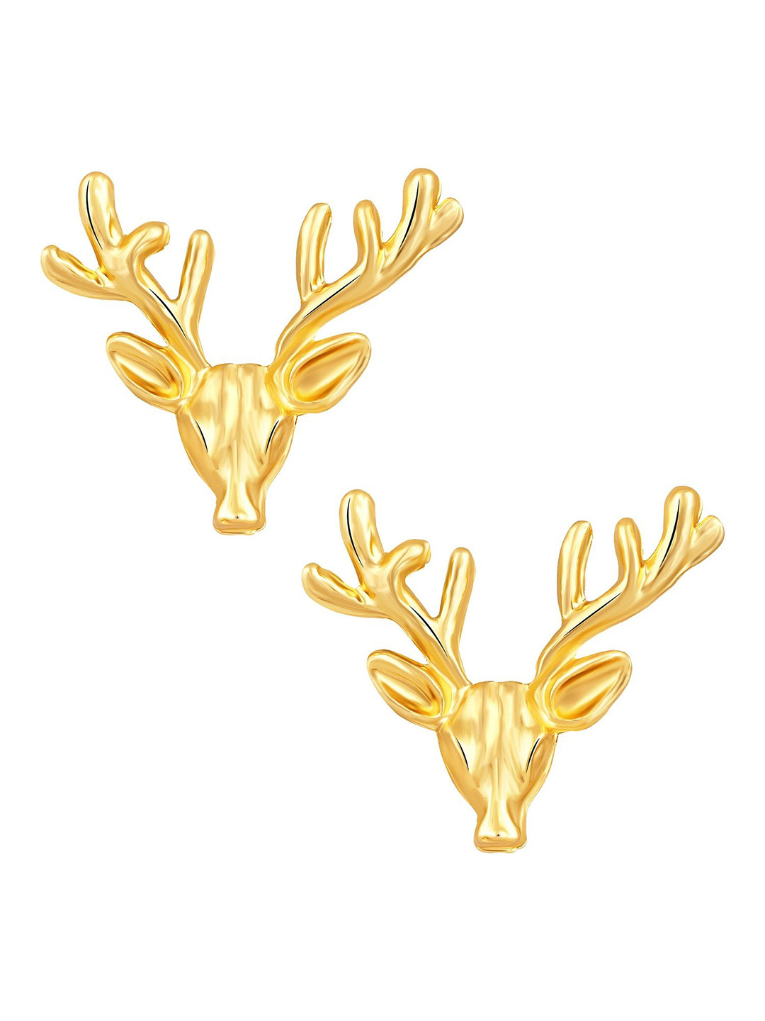 Mahi Set of 2 Deer-Face Shaped Wedding Brooch  Lapel Pin  Collor Pin