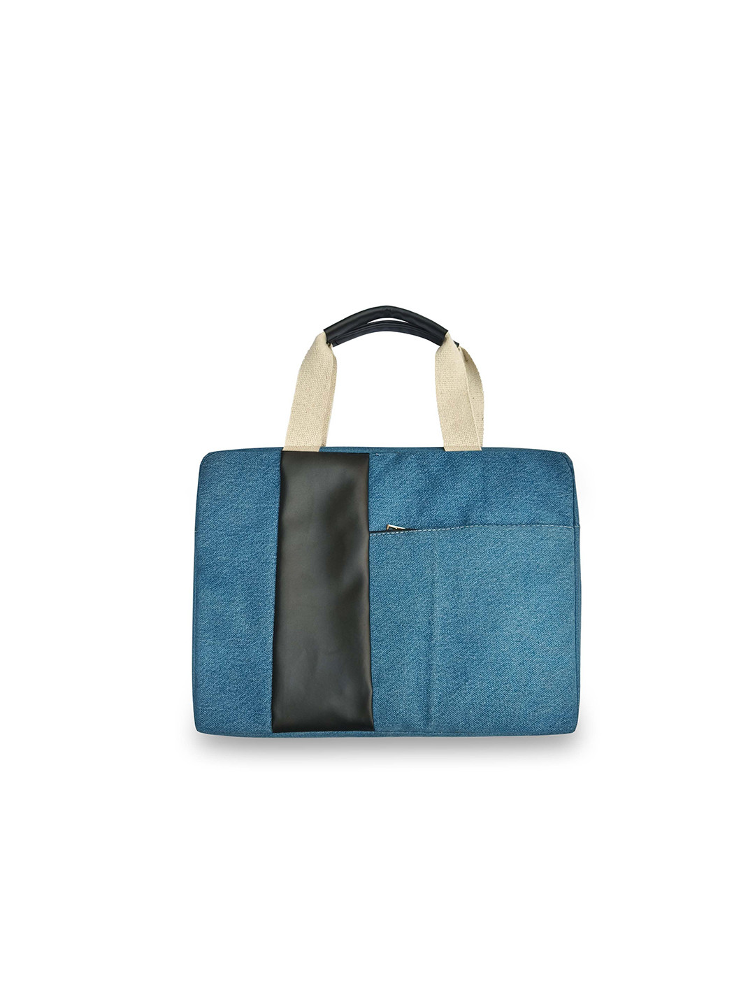 The Purani Jeans Colourblocked Denim Laptop Bag