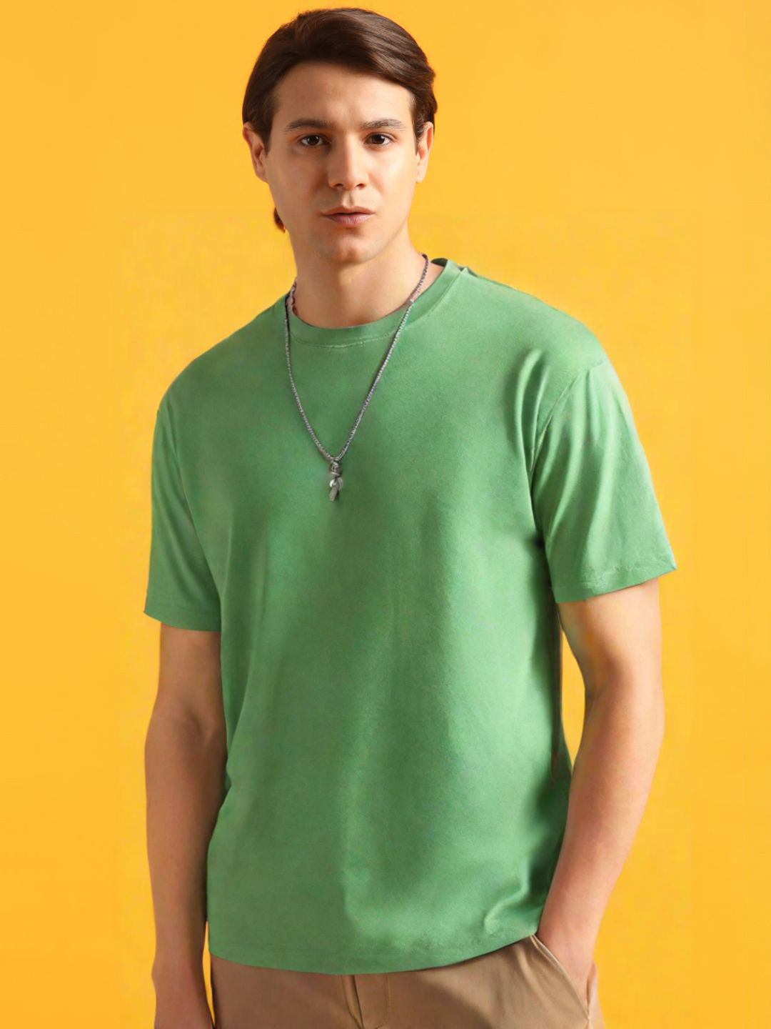 SOLSTICE Textured Short Sleeves Casual T-shirt