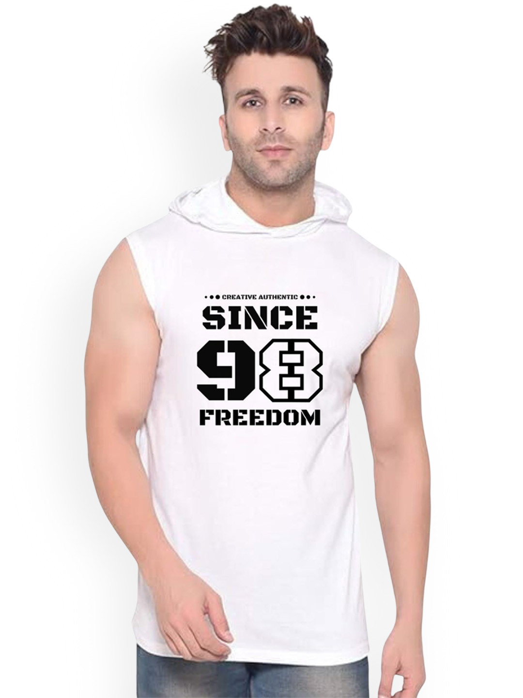 Fashnobic Since 98 Printed Gym Vests K__print-99_gym_vest_white