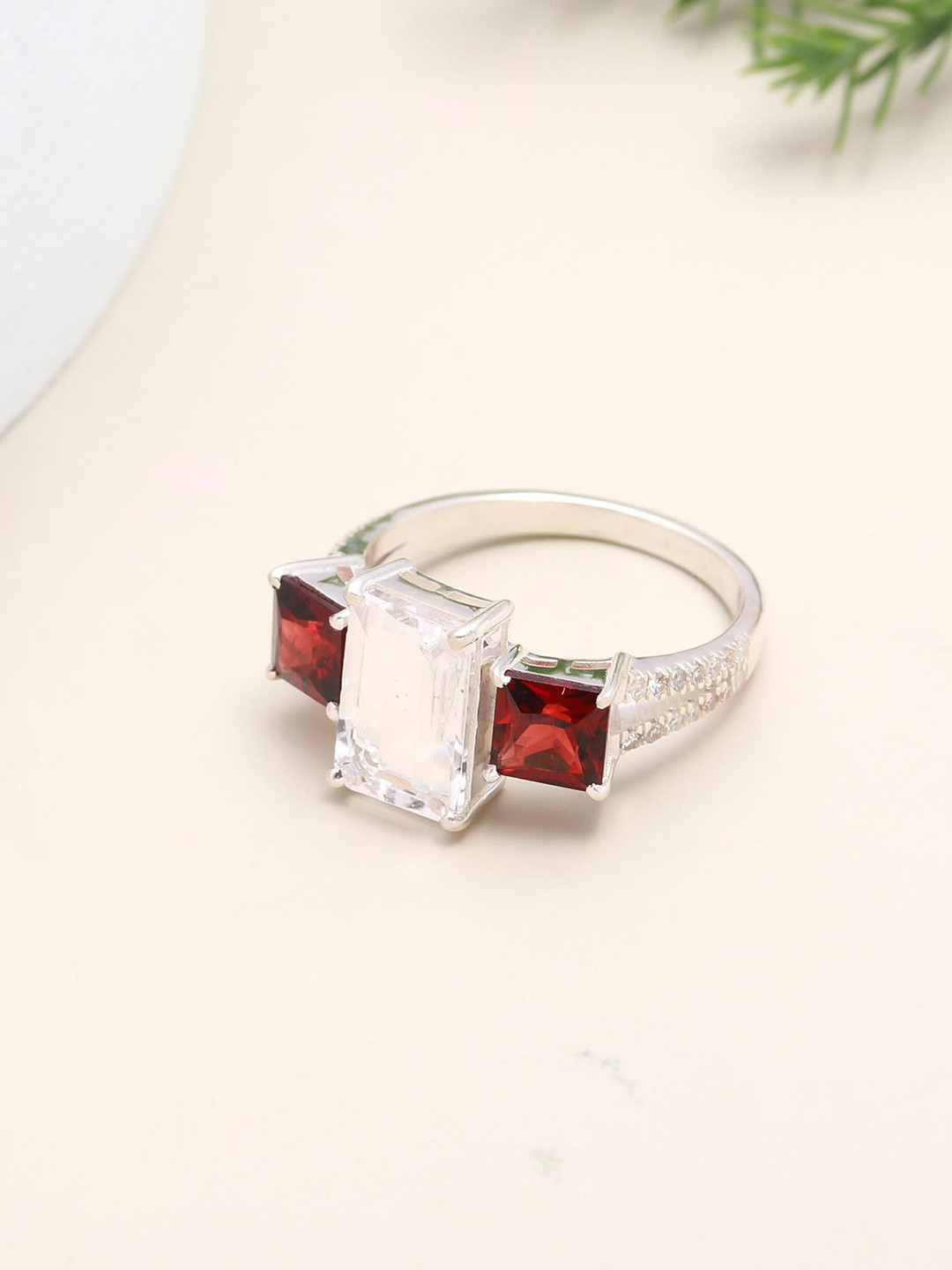 ORO ALMA Garnet Morganite Diamond Ring