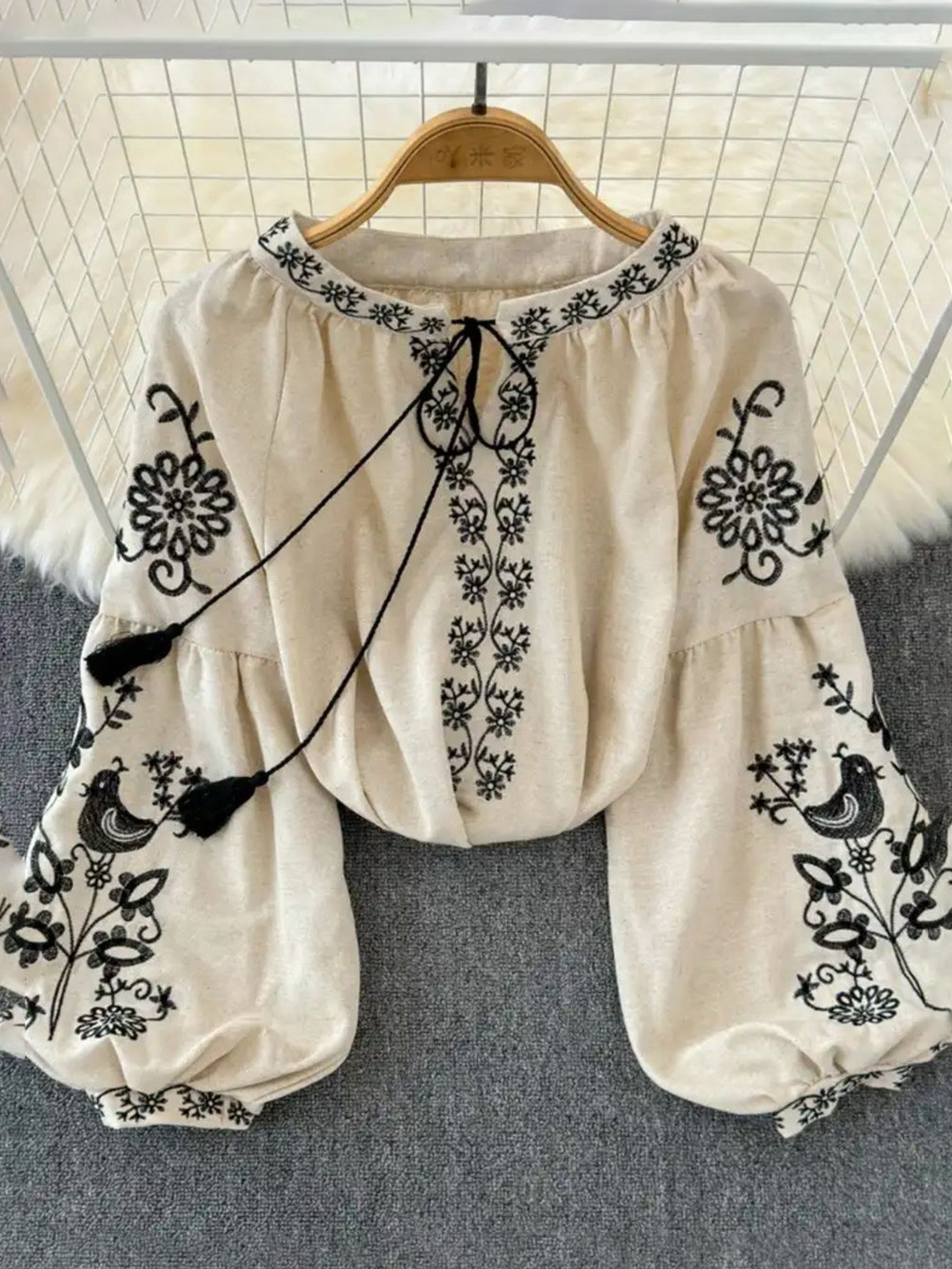 Miss Mosa By Akanksha  Teo Embroidered Summer Top