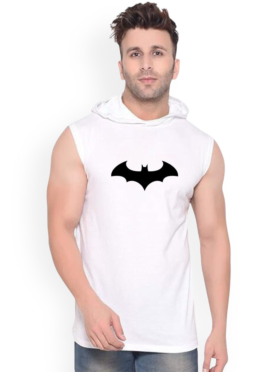 Fashnobic Men Trendy Batman Printed Gym Vest K__print-10_gym_vest_white