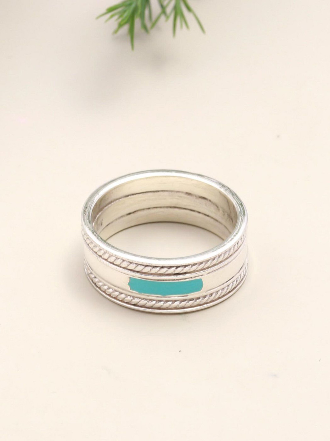ORO ALMA Turquoise Enamel Silver Ring