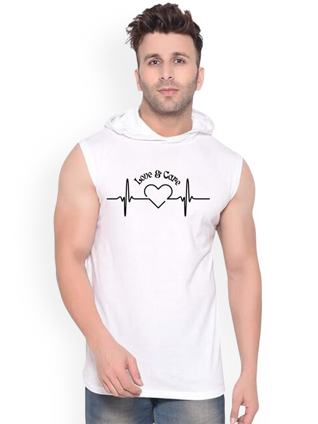 Fashnobic Men love and care Printed Pure Cotton Gym Vest K__print-52_gym_vest_white