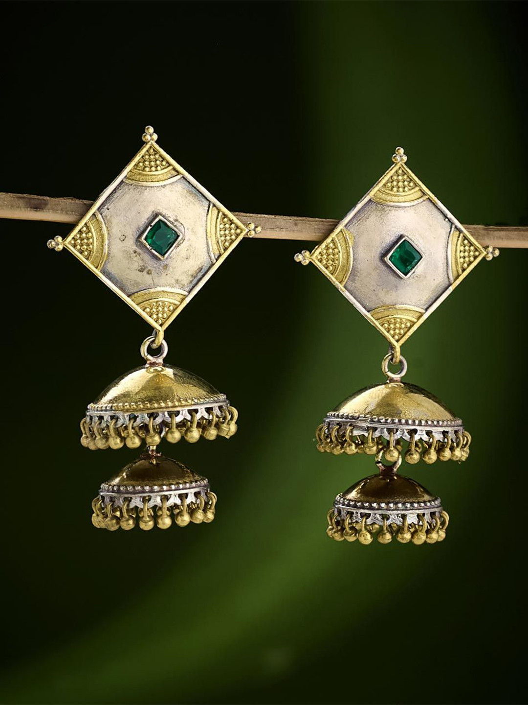 Fabindia Metal Dome Shaped Jhumkas