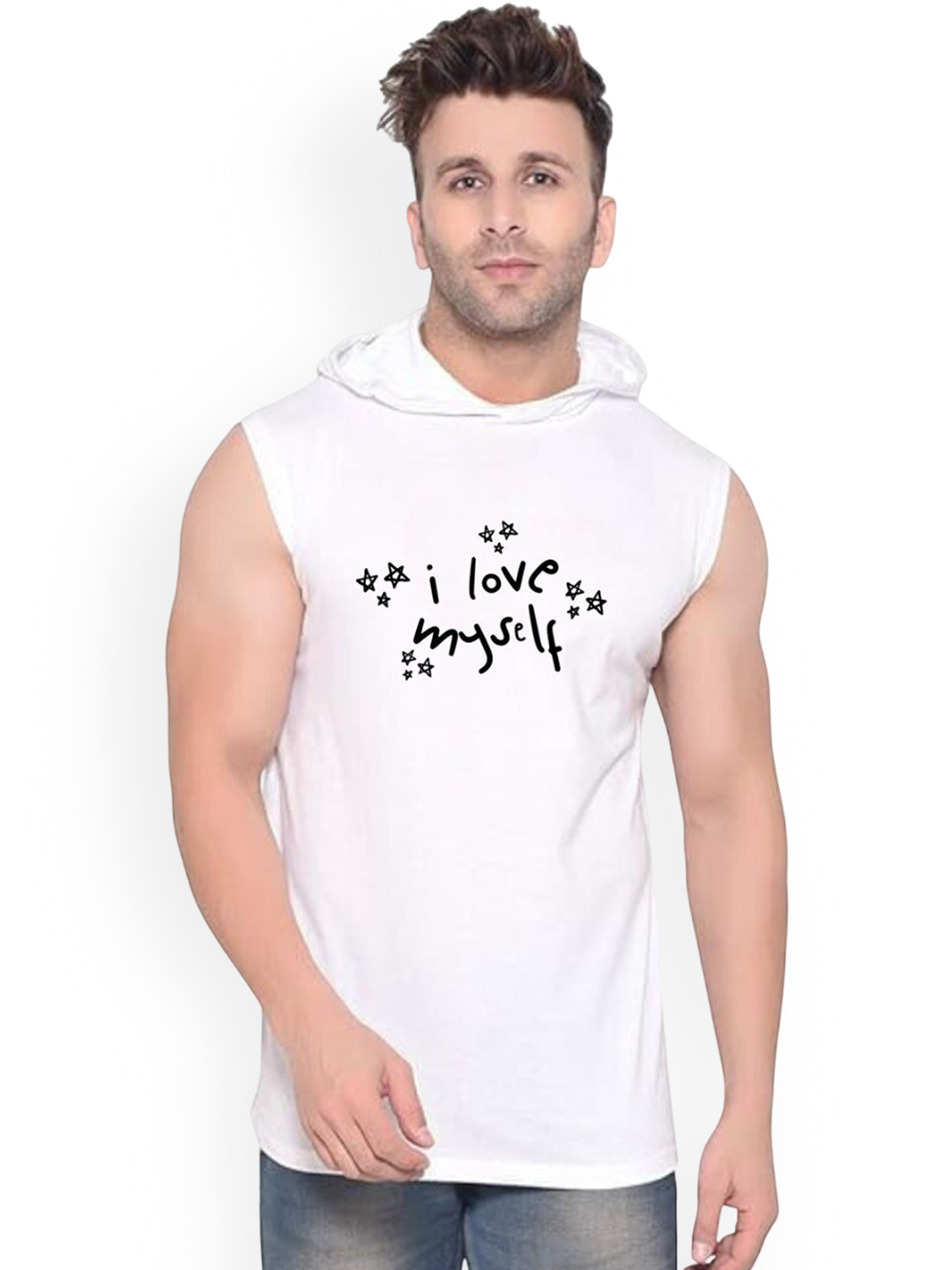 Fashnobic Men i love myself Printed Pure Cotton Gym Vest K__print-107_gym_vest_white