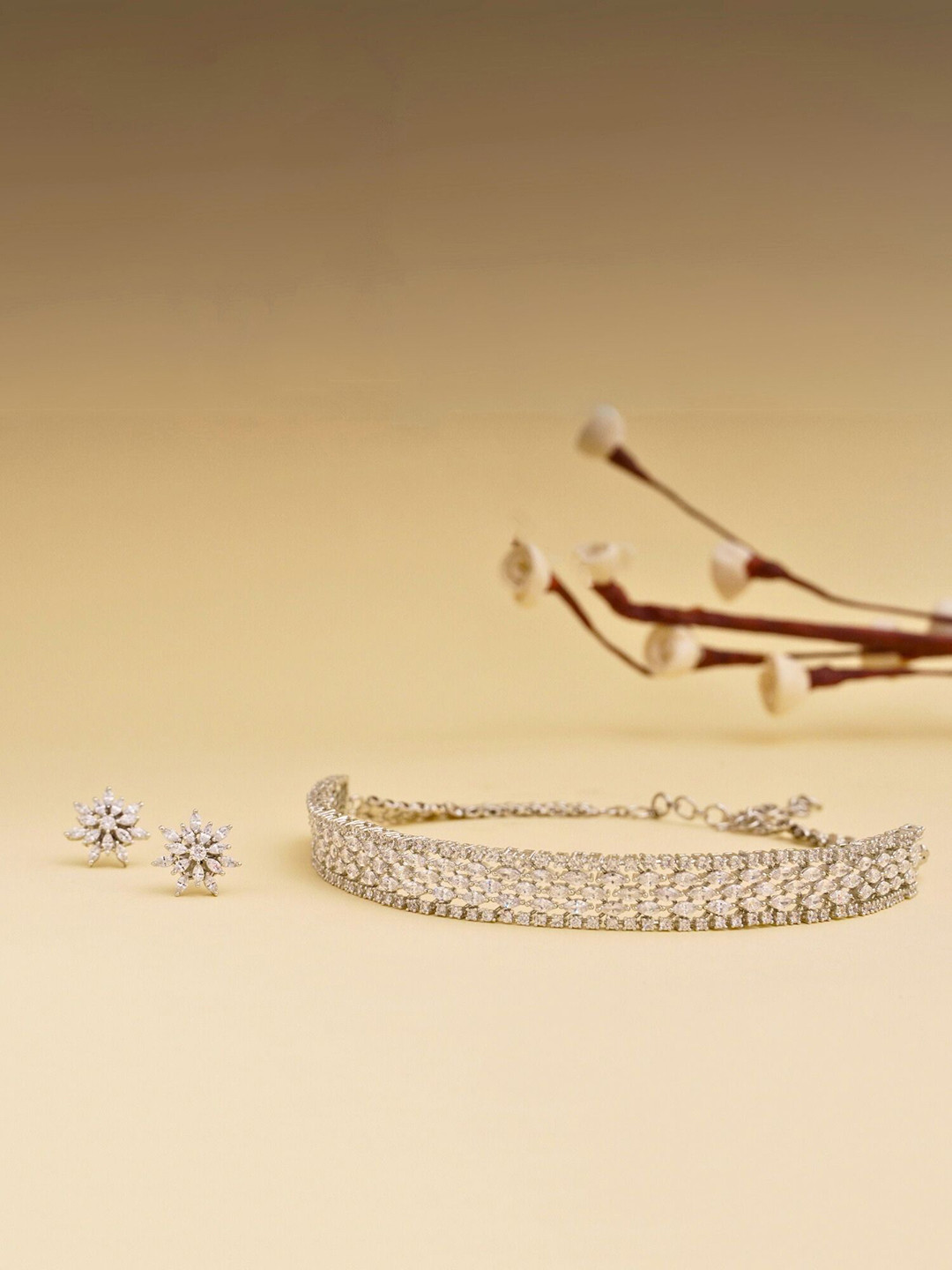 CURIO COTTAGE Celestial Stone Studded Jewellery Set