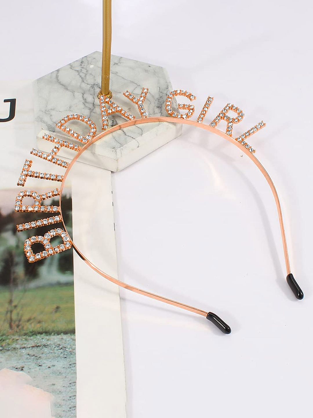 Peora Women Rose Gold Hairband