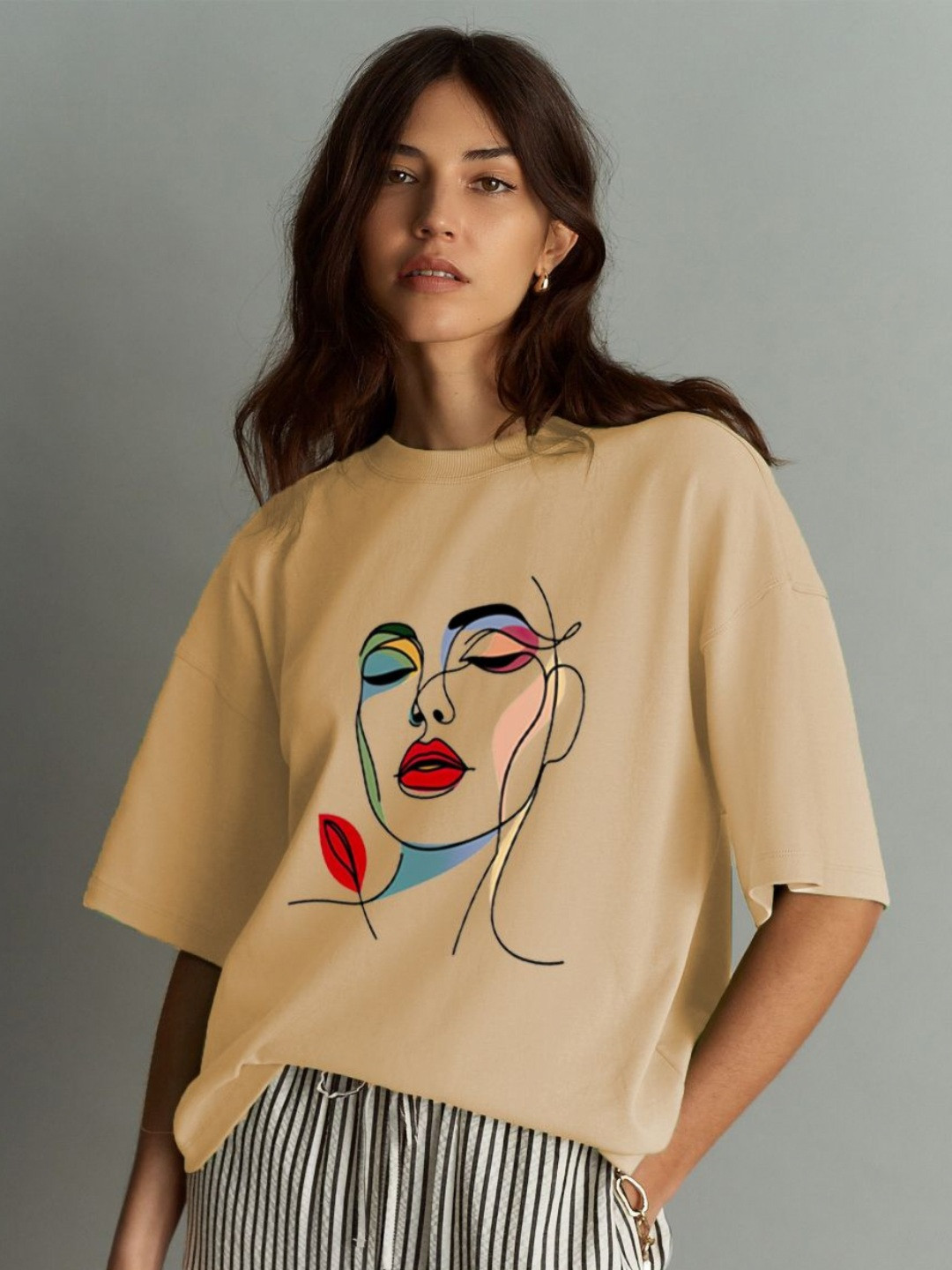 SZN Graphic Printed Round Neck Oversized T-shirt