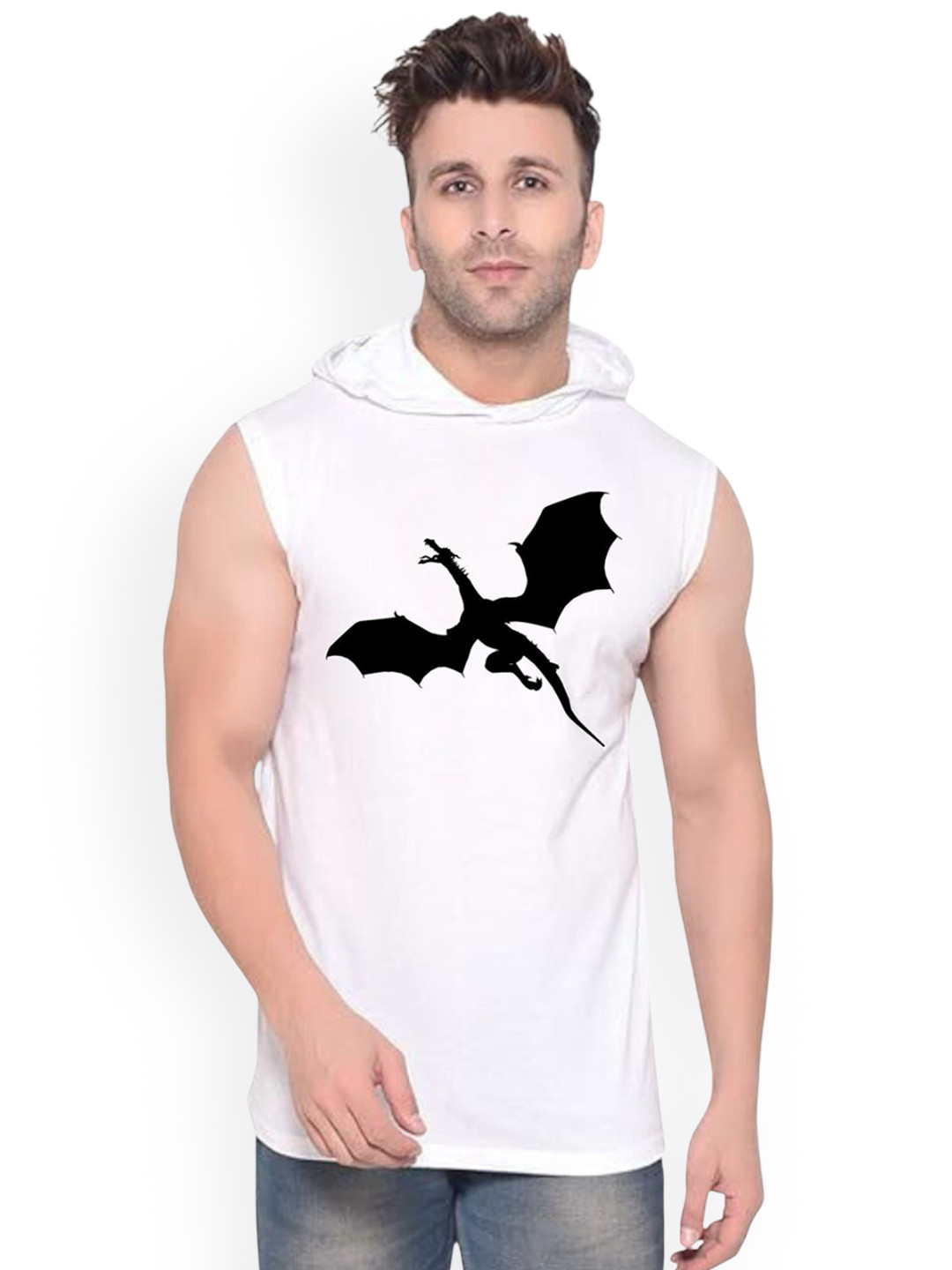 Fashnobic Men Dragon Printed Gym Vest K__print-79_gym_vest_white