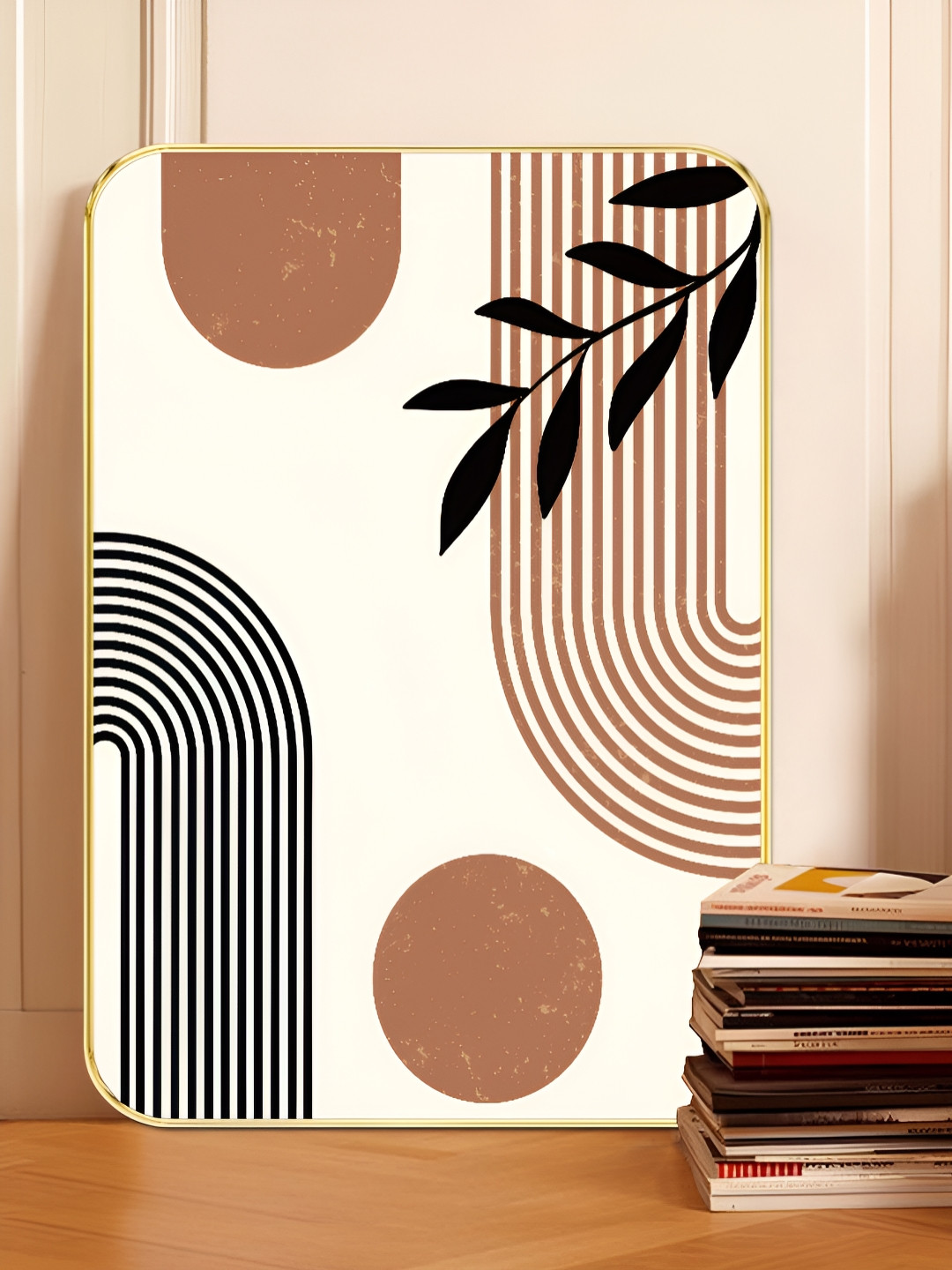 Myntra Elegant Homes Abstract Lines & Shapes Rectangle Paintings Wall Art - 24 x 18In