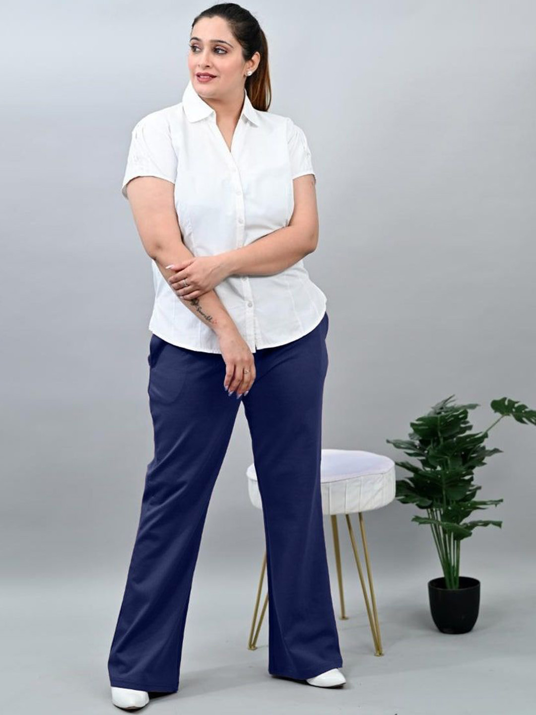 ADAAISTIC Women Relaxed Fit Plus Size Trousers